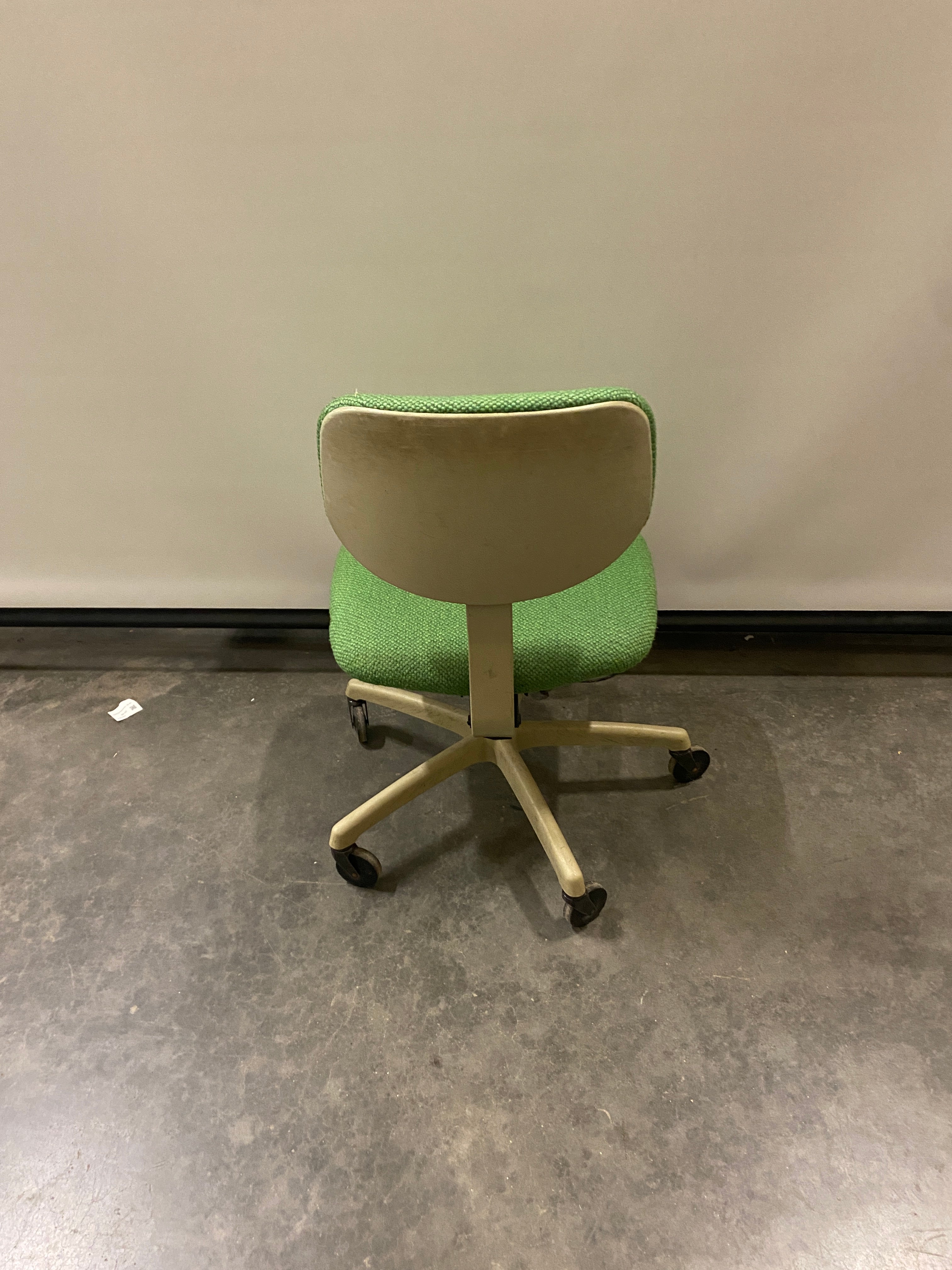 Green Fabric Chair on Wheels