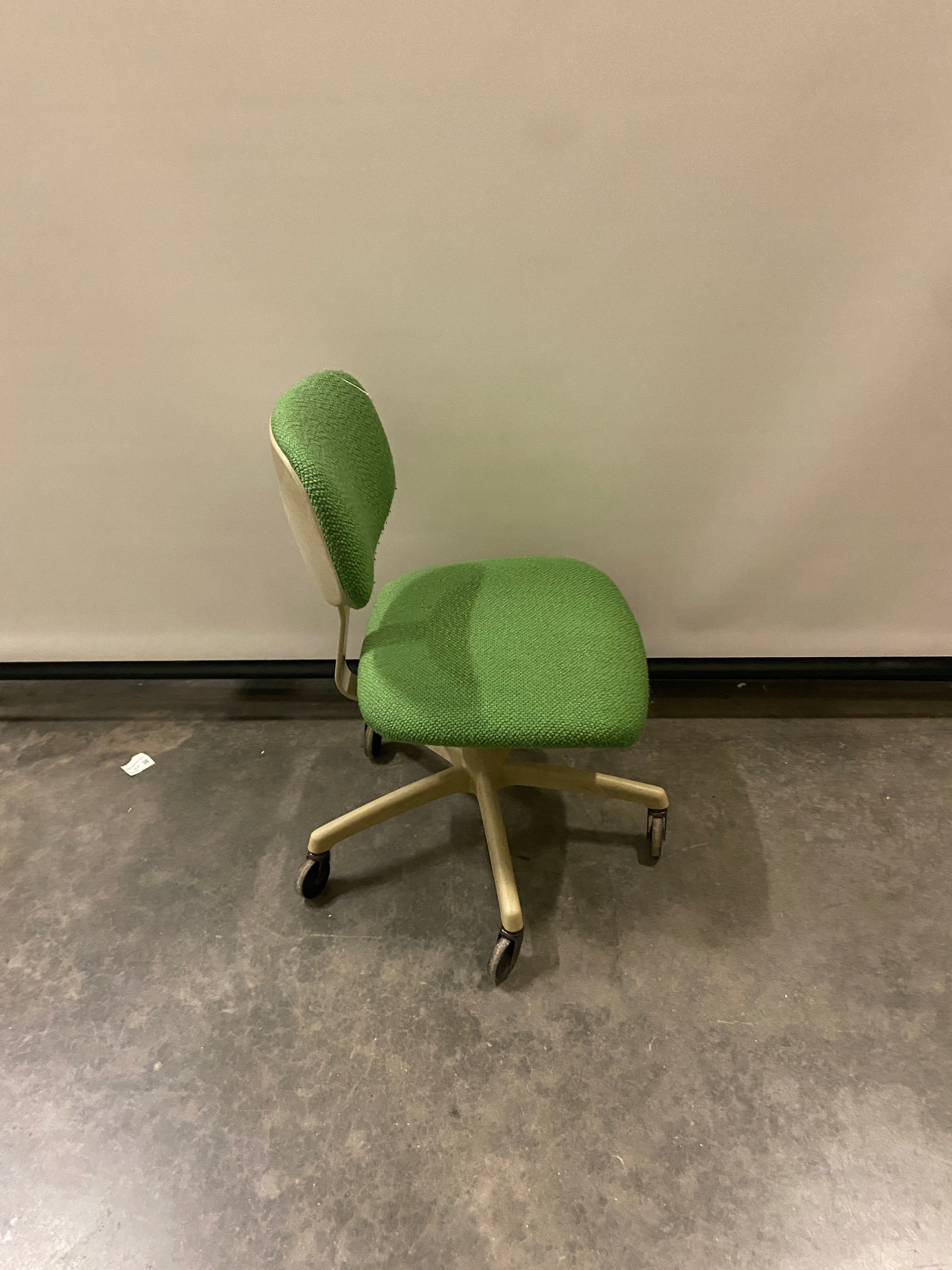 Green Fabric Chair on Wheels