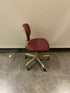 Red Fabric Chair on Wheels