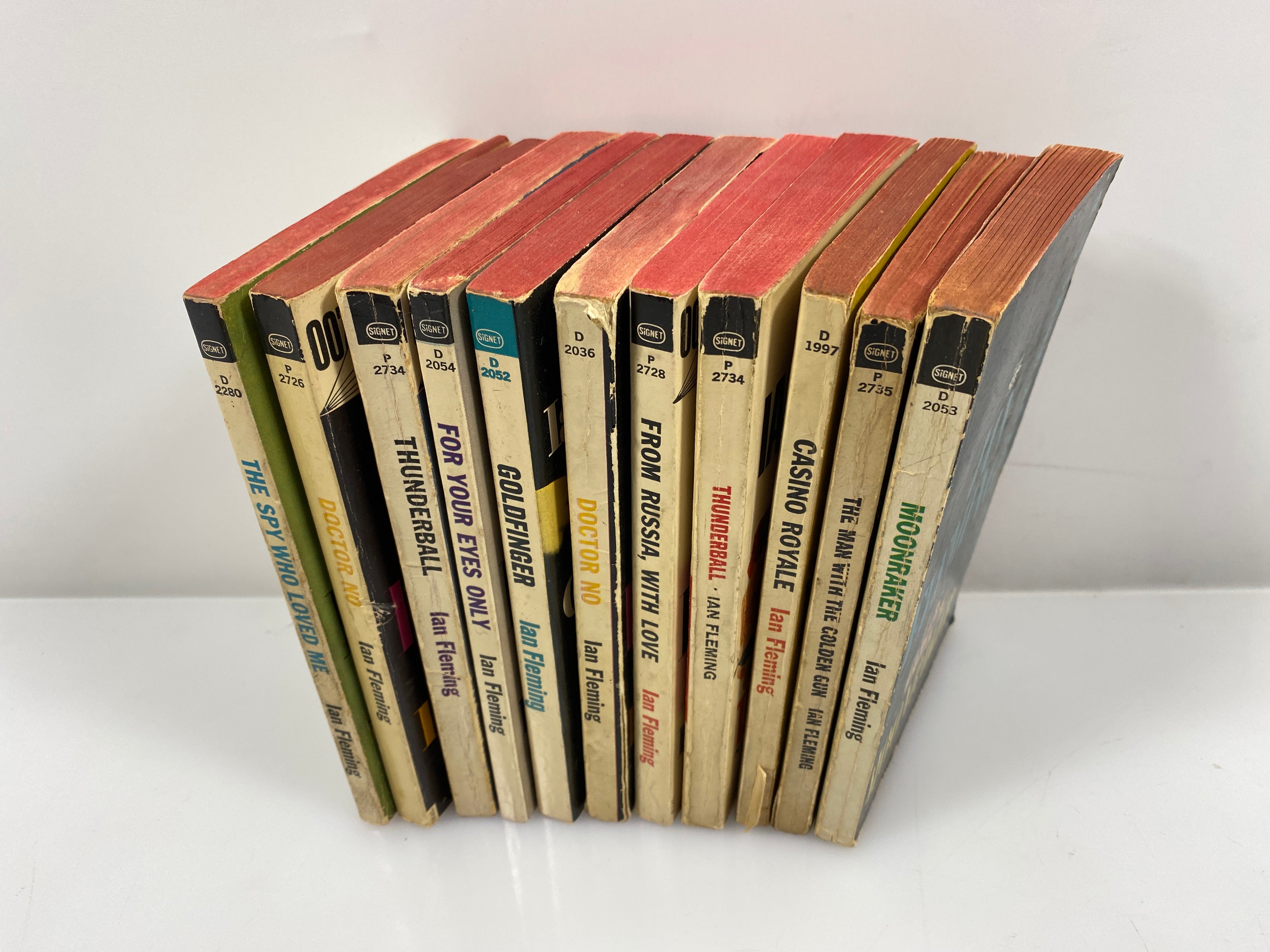 Lot Of 11 Ian Fleming 007 Bond Novels SC 1957-1966