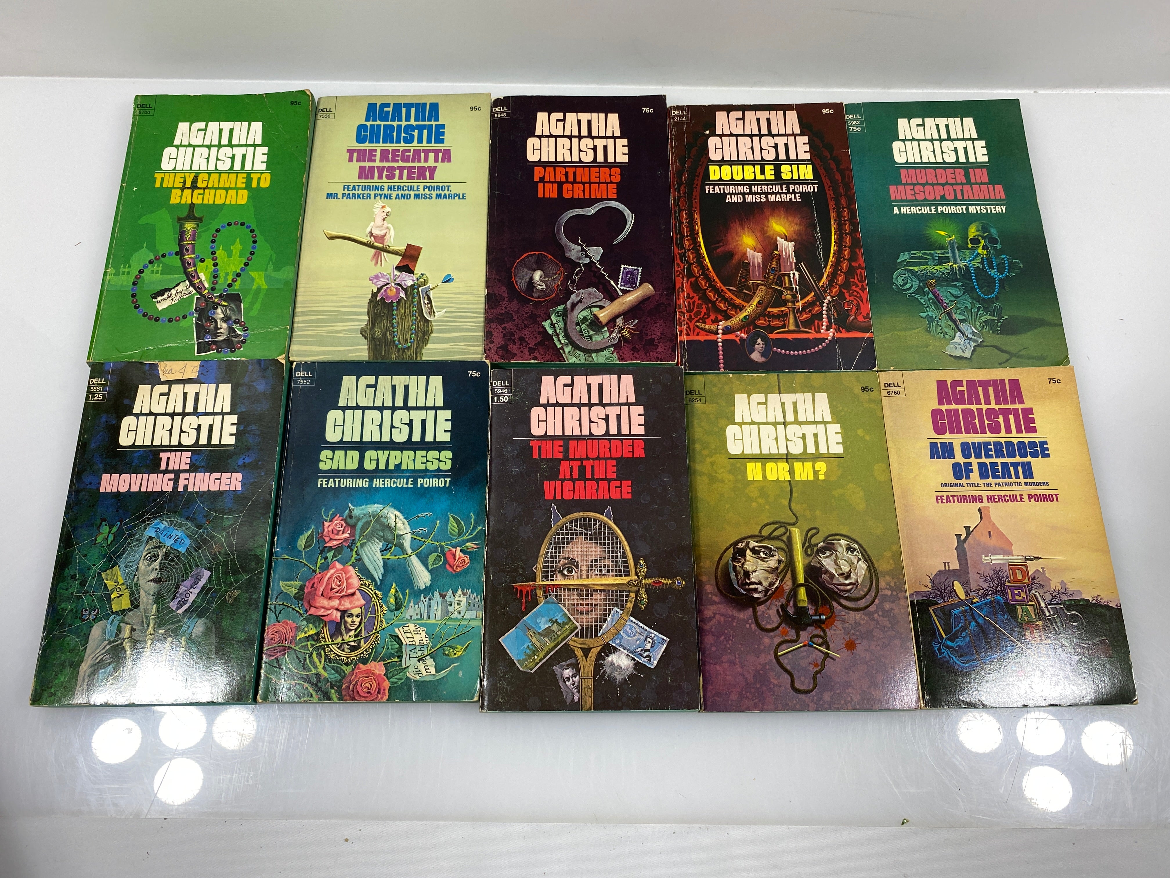 Lot of 10 Agatha Christie Paperbacks #5 1970-1976