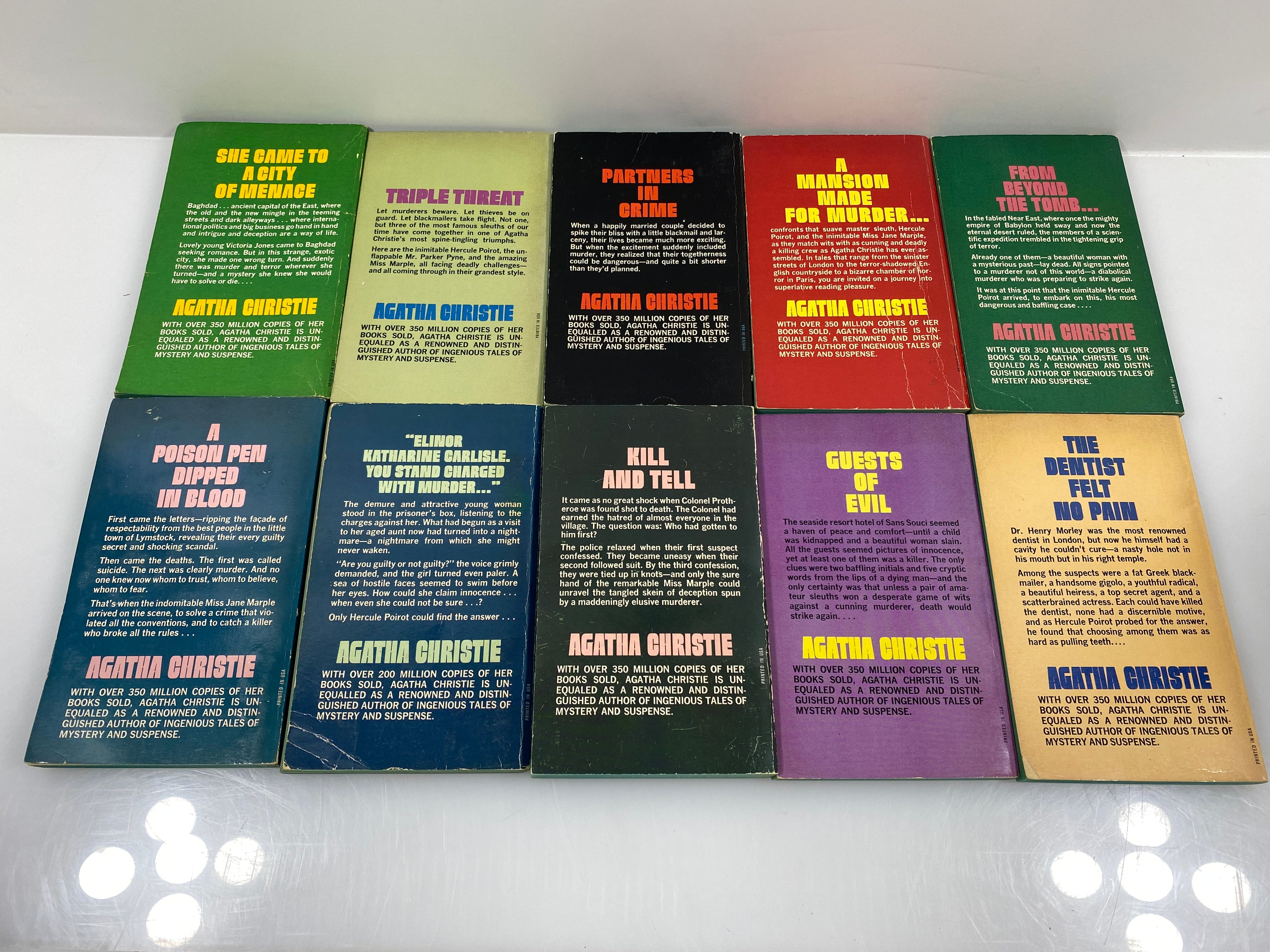 Lot of 10 Agatha Christie Paperbacks #5 1970-1976