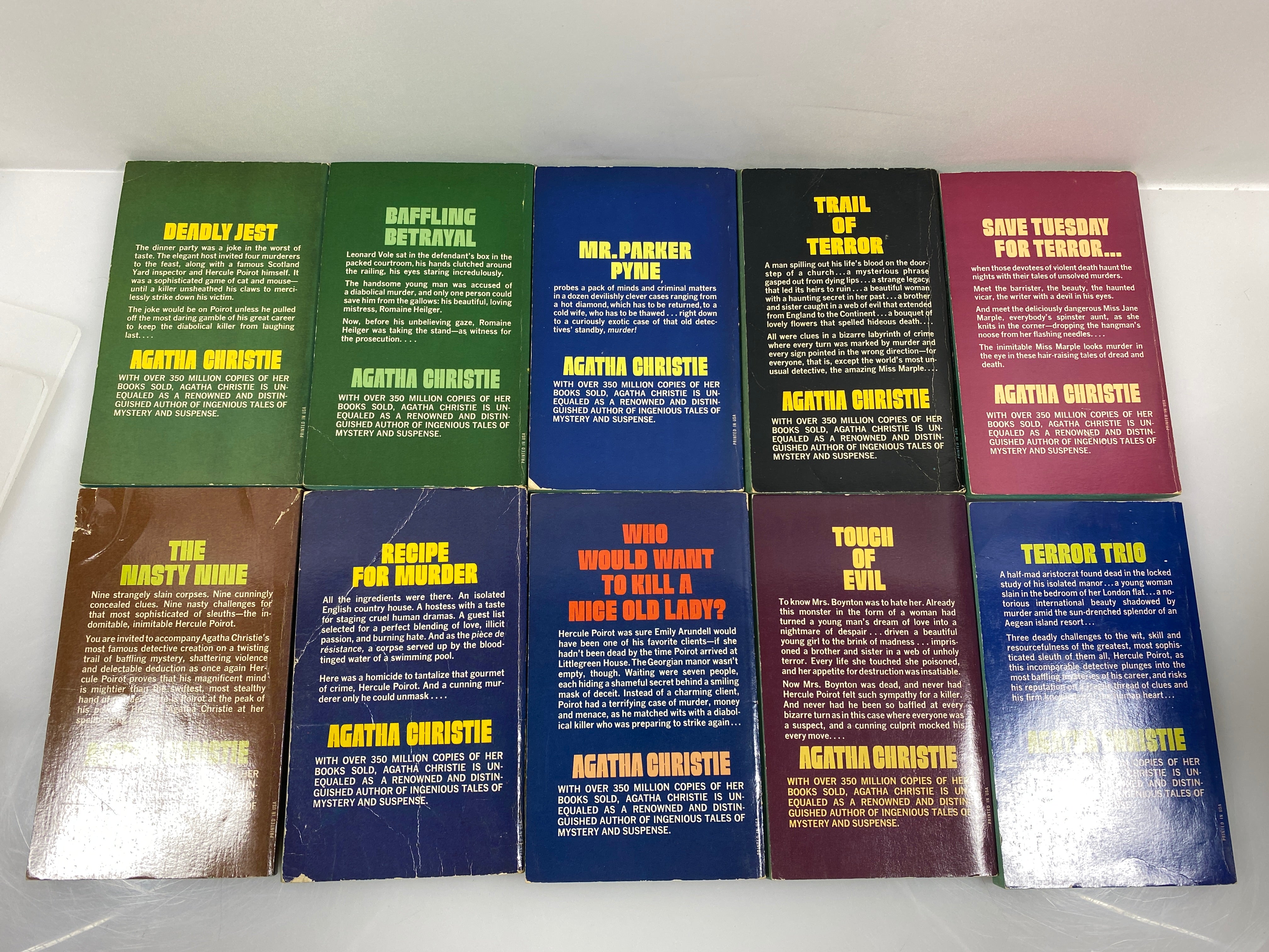 Lot of 10 Agatha Christie Paperbacks #1 1971-1975