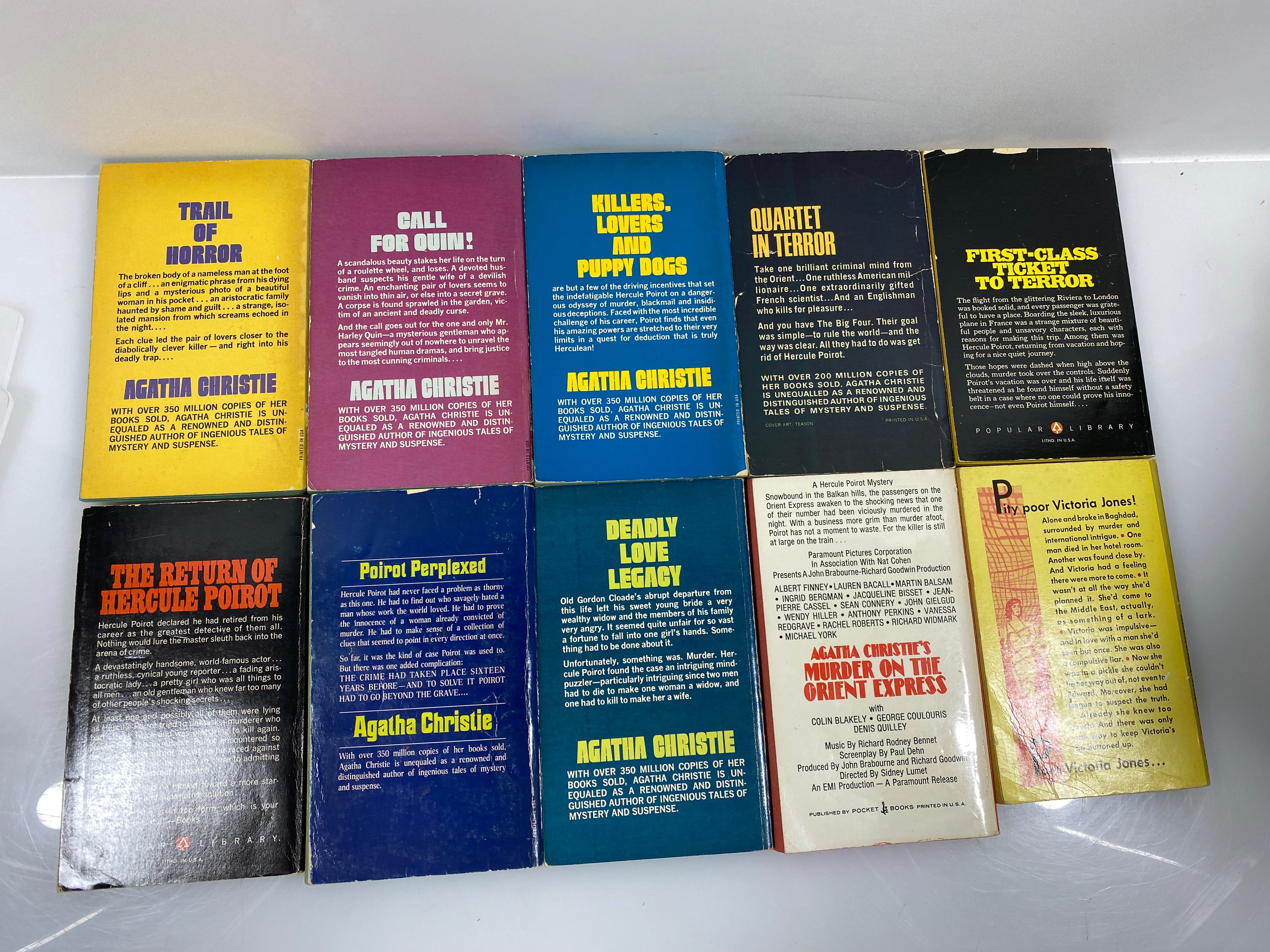 Lot of 10 Agatha Christie Paperbacks #4 1960-1977