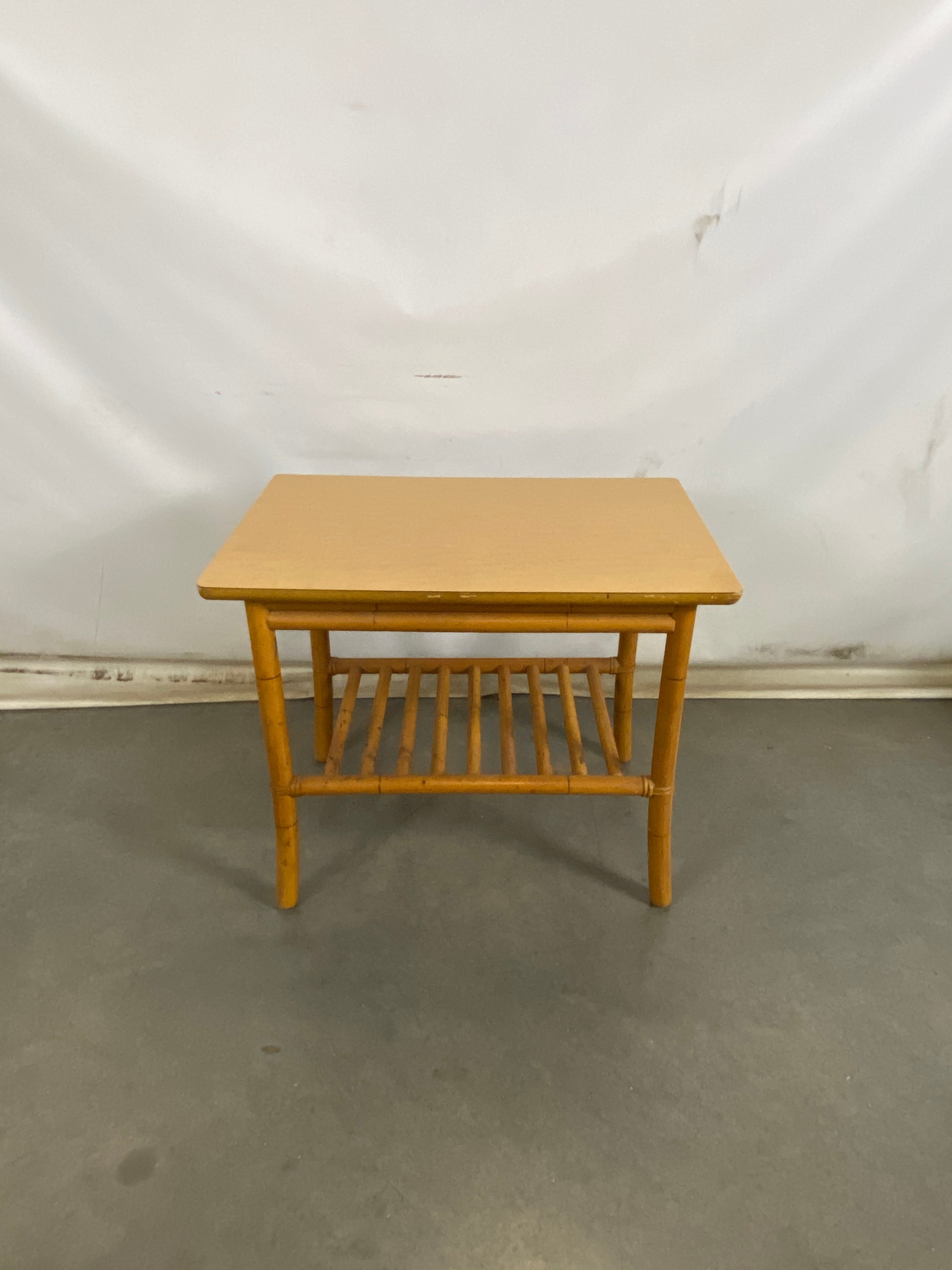 Small Bamboo-Like Wooden Table