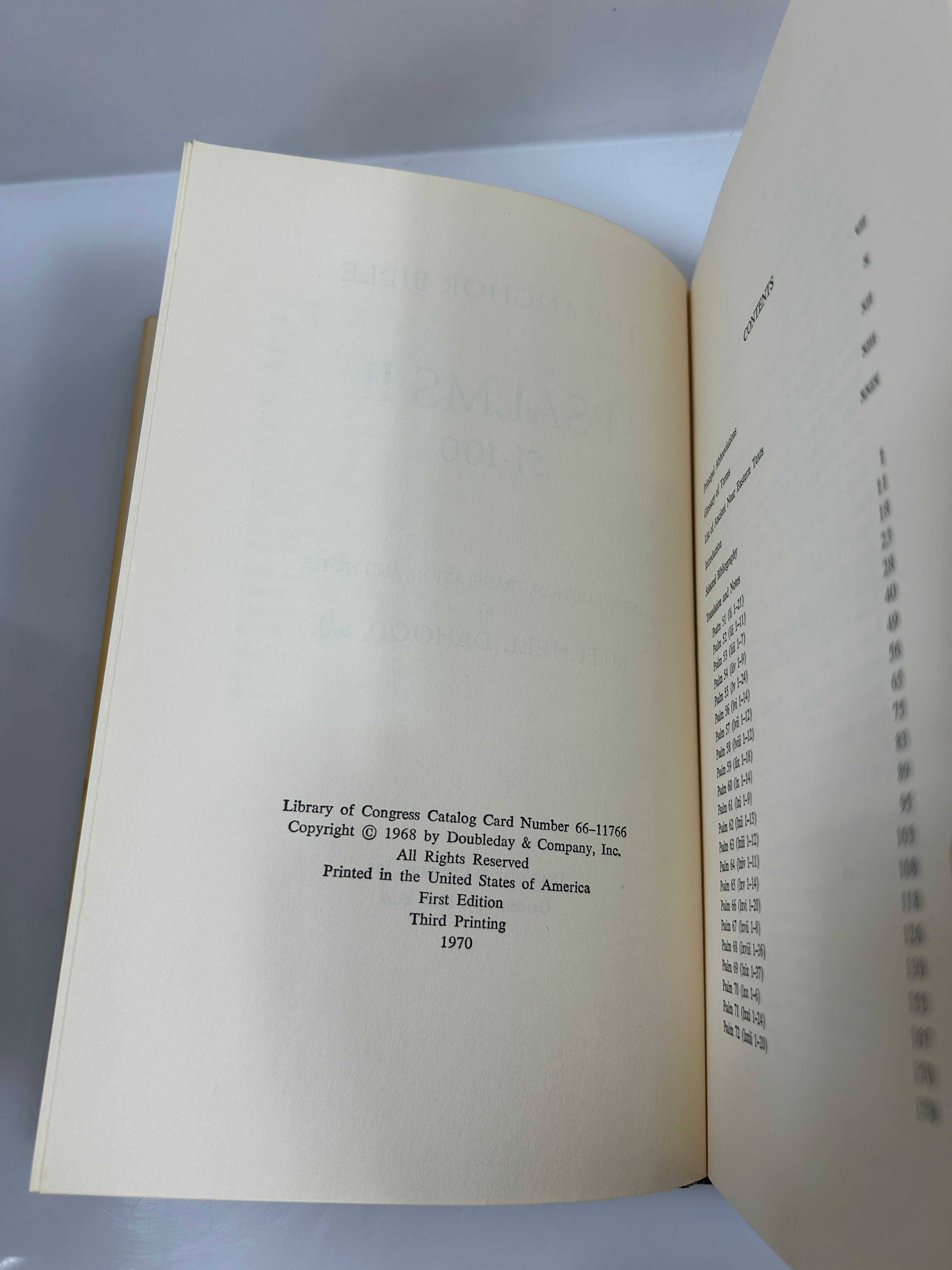 3 Vols: The Anchor Bible Genesis/Psalms I and II 1964-1970 HC DJ