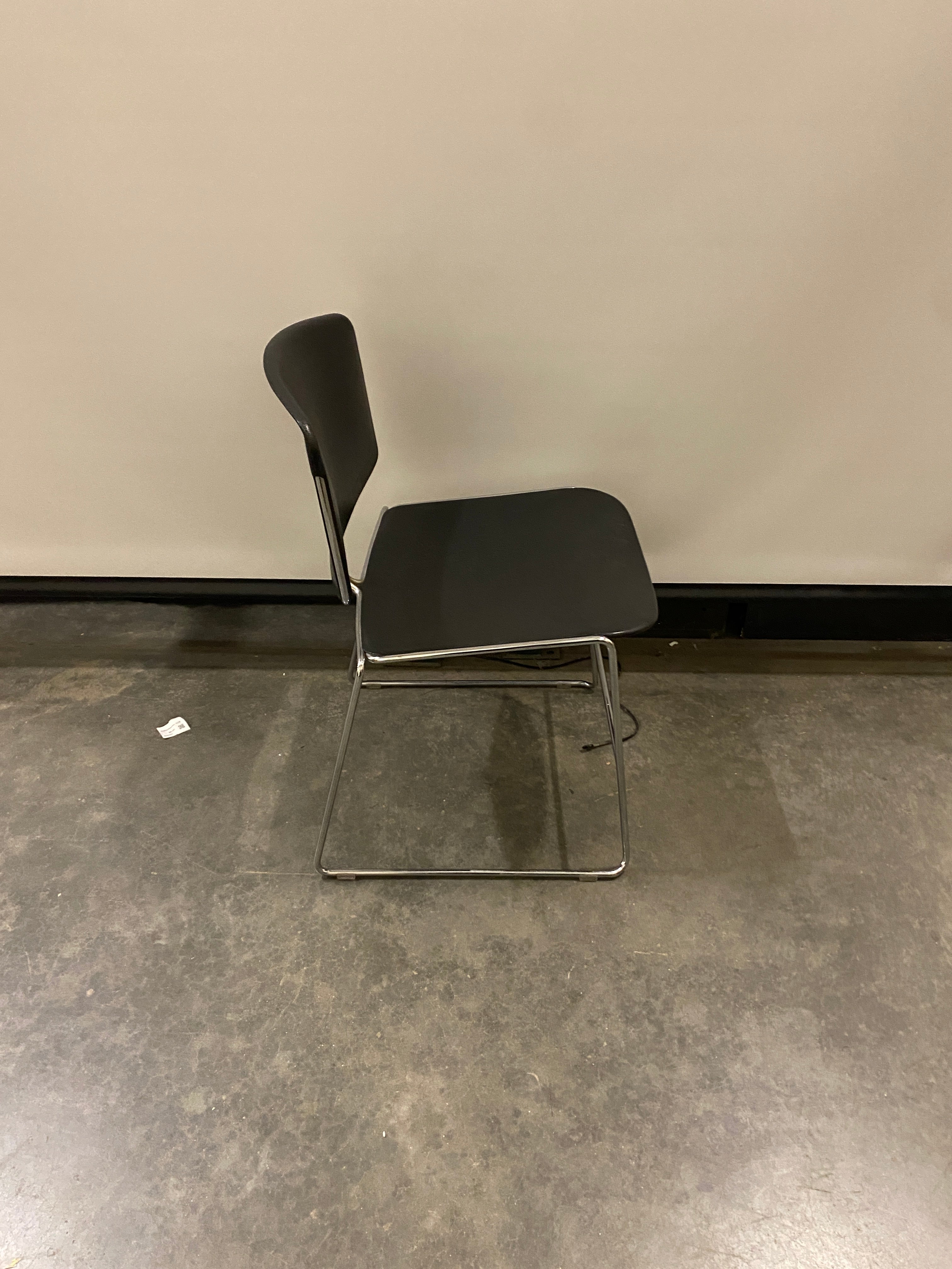 Steelcase Black Plastic Square Chair
