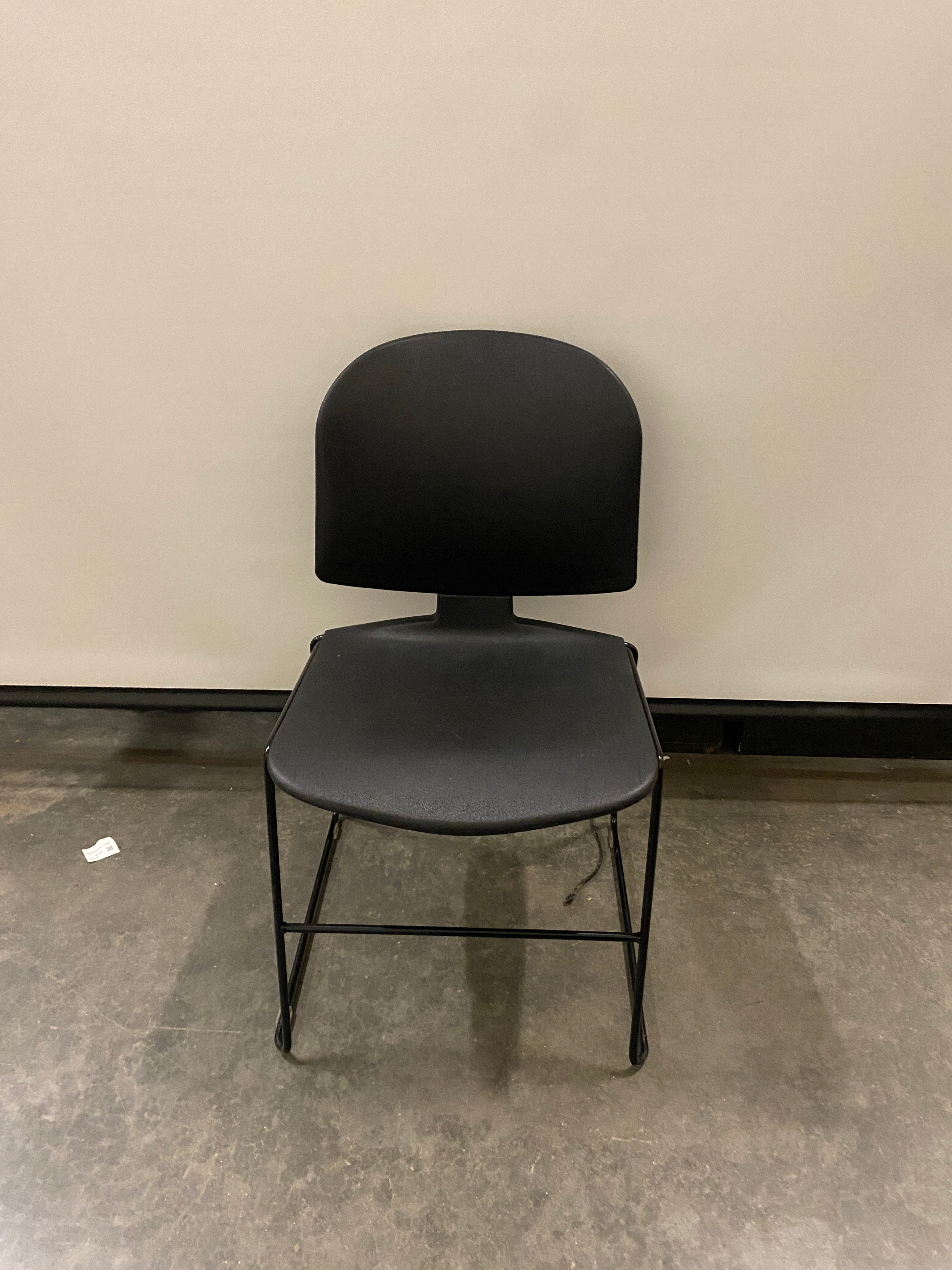 Steelcase Black Plastic Rounded Chair