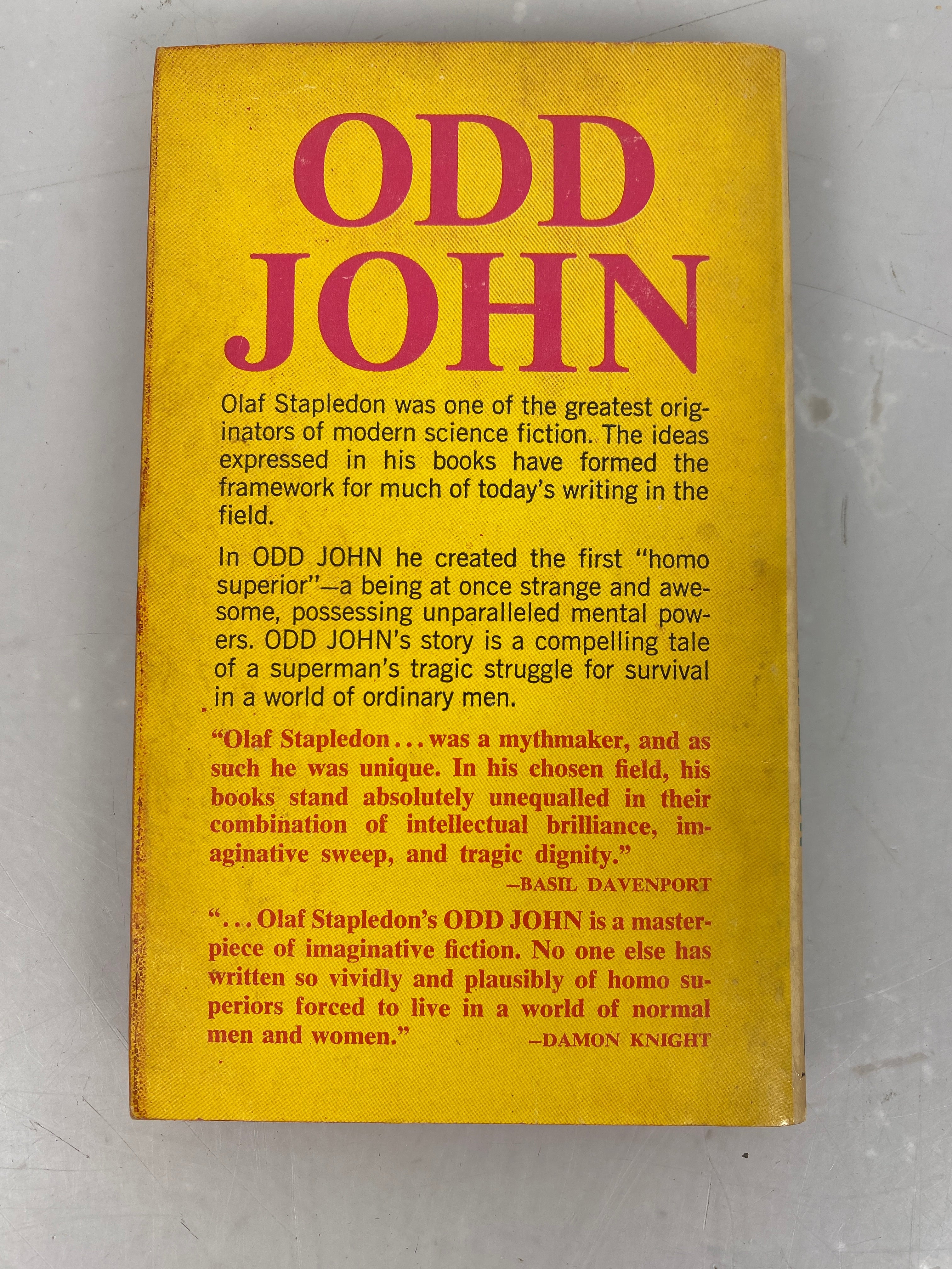 Odd John Olaf Stapleton Vintage Sci Fi paperback 1964