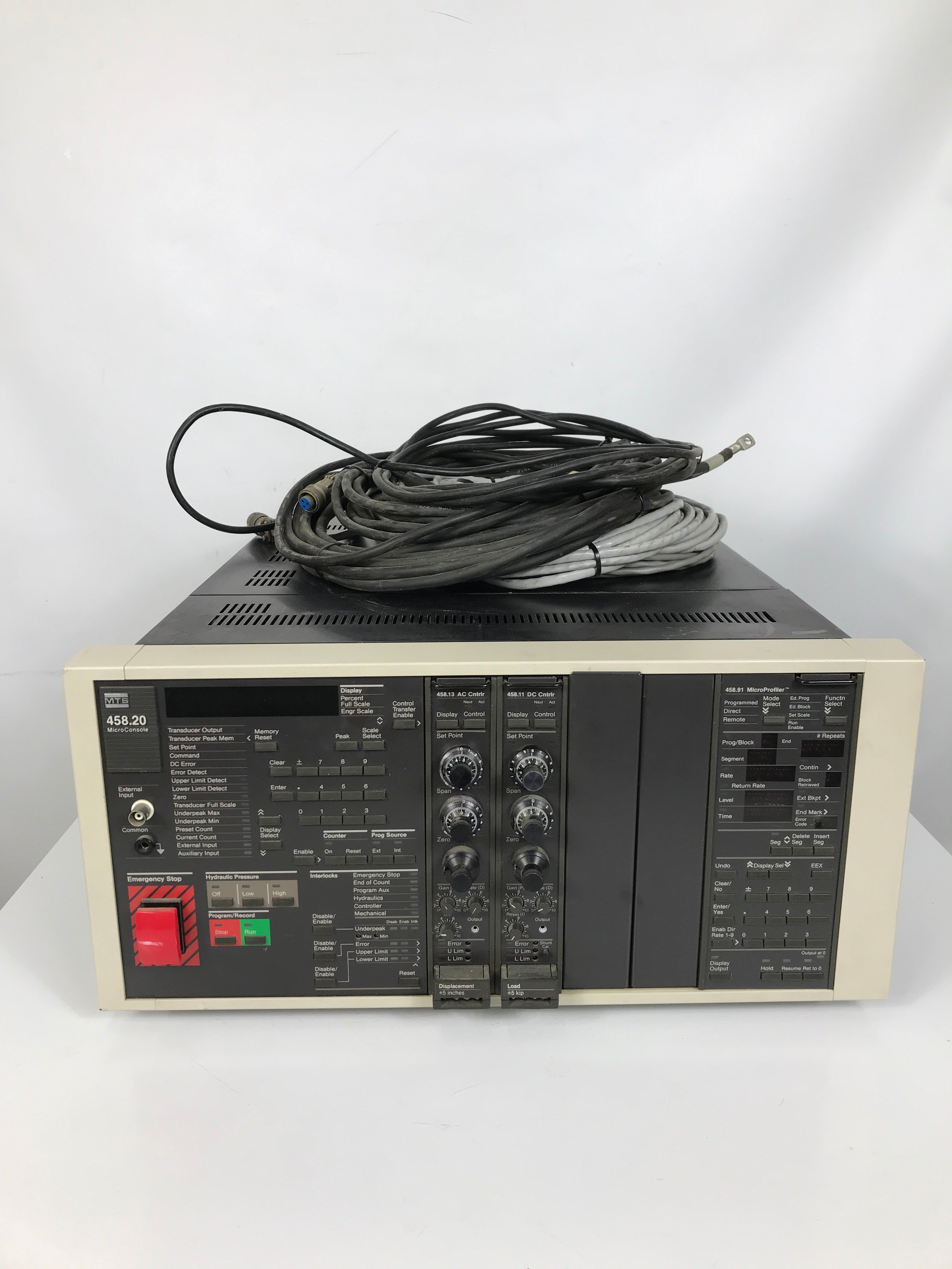 MTS 458.20 MicroConsole with (1) 458.13 AC Controller and (1) 458.11 DC Controller