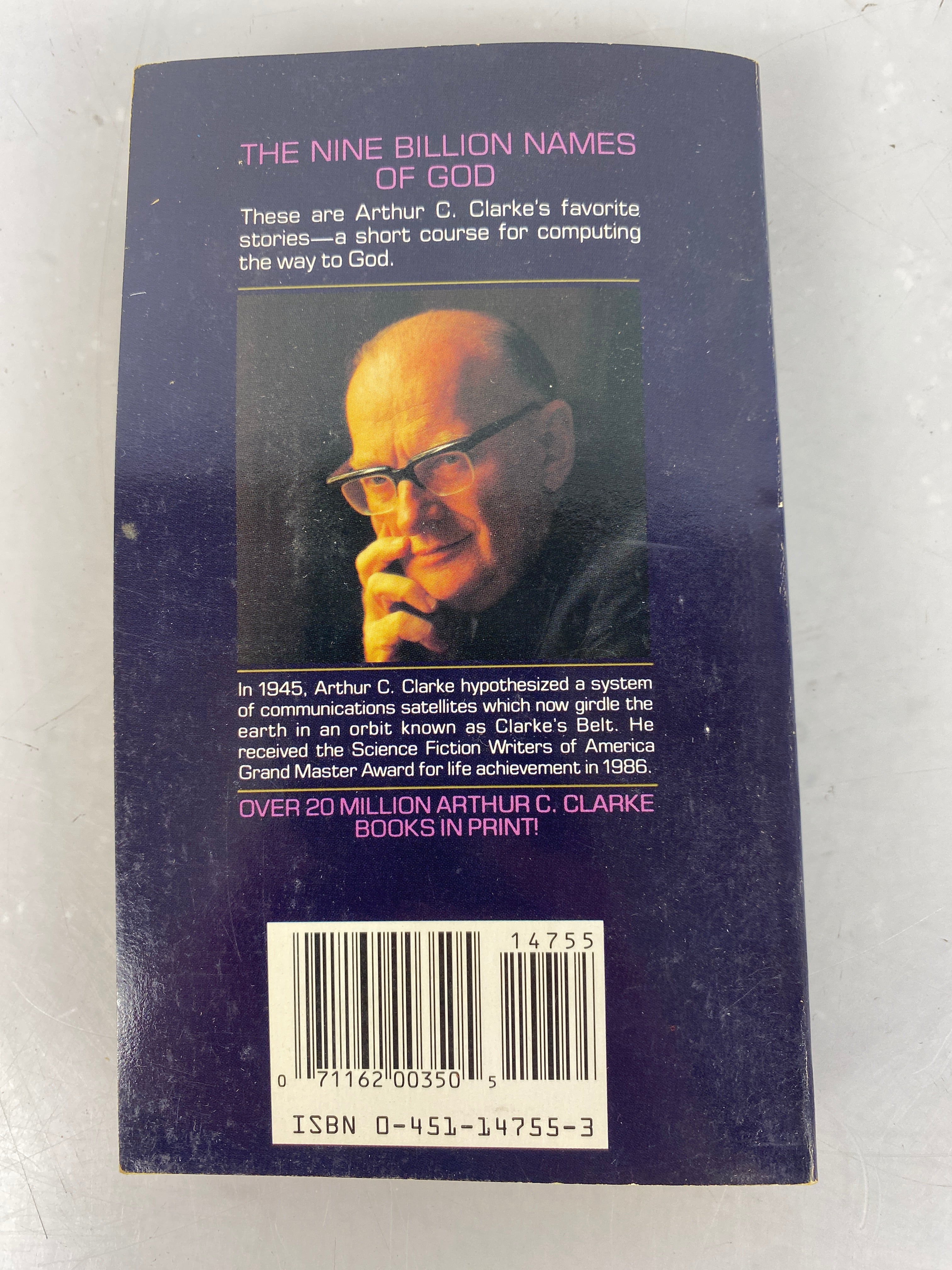 Nine Billion Names of God Arthur C. Clarke Science Fiction SC 1987