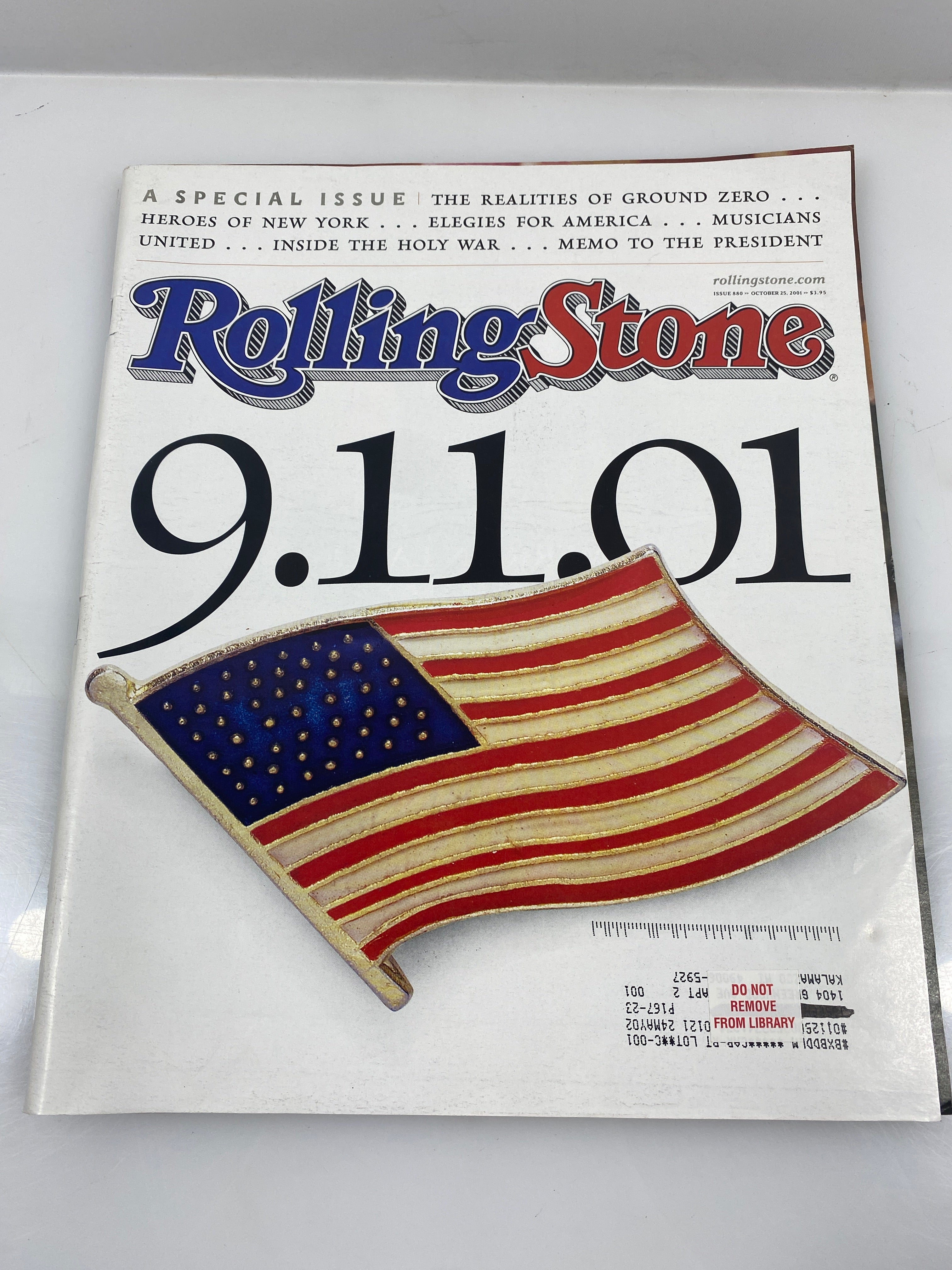 Rolling Stone Magazine 9/11 October 2001