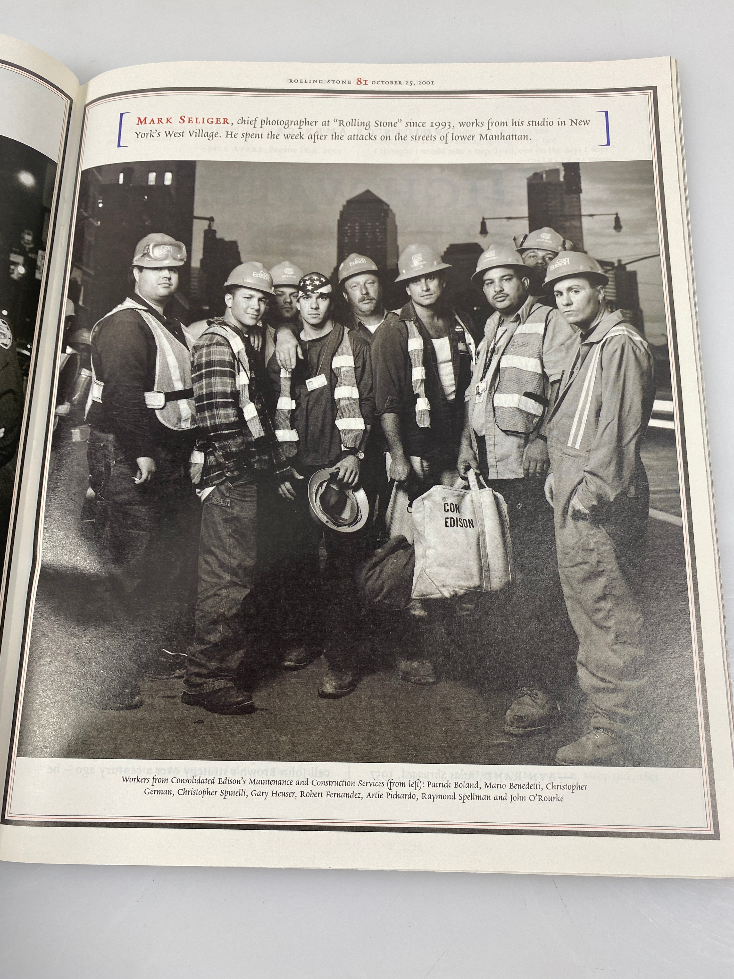 Rolling Stone Magazine 9/11 October 2001