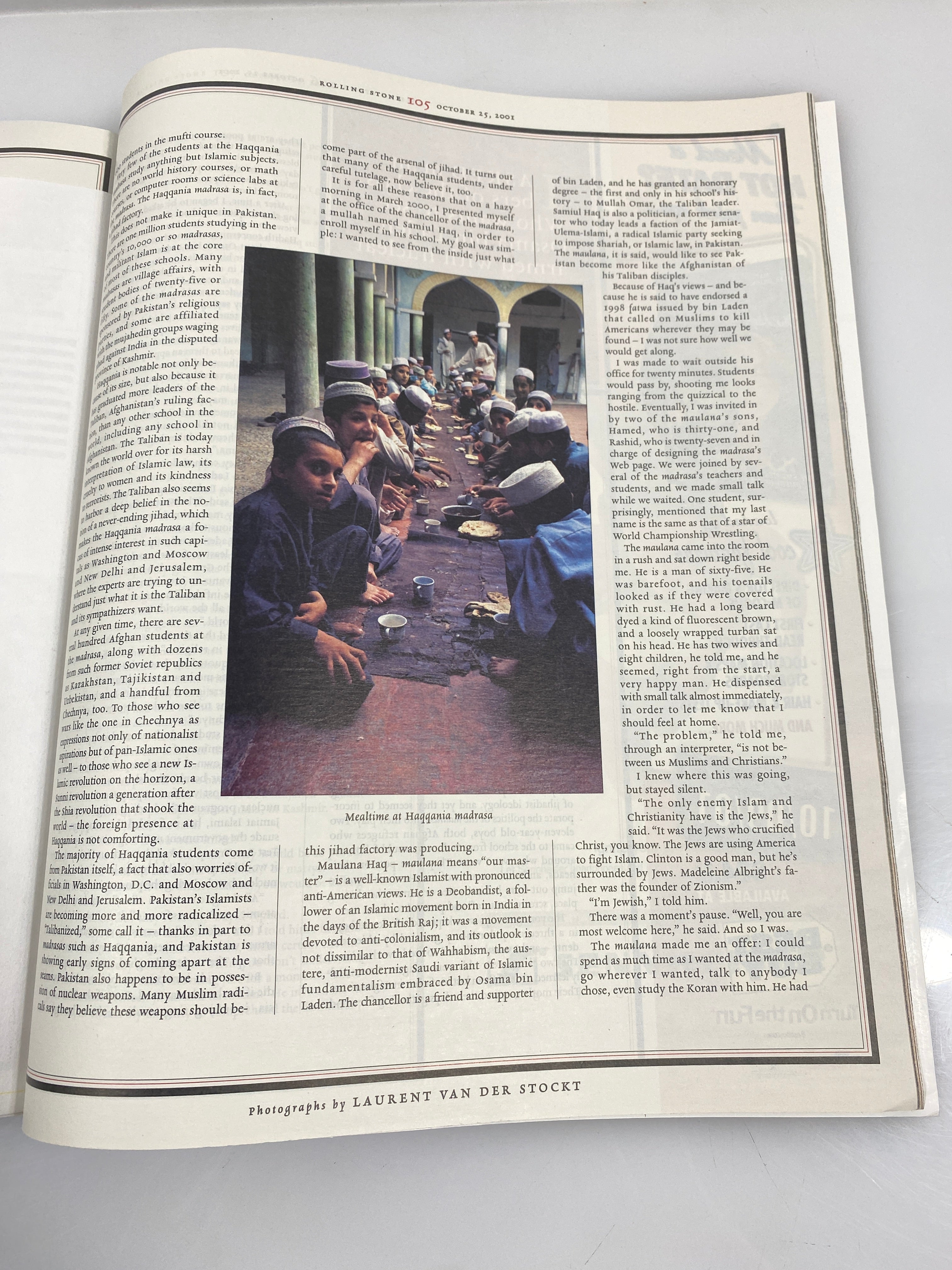 Rolling Stone Magazine 9/11 October 2001