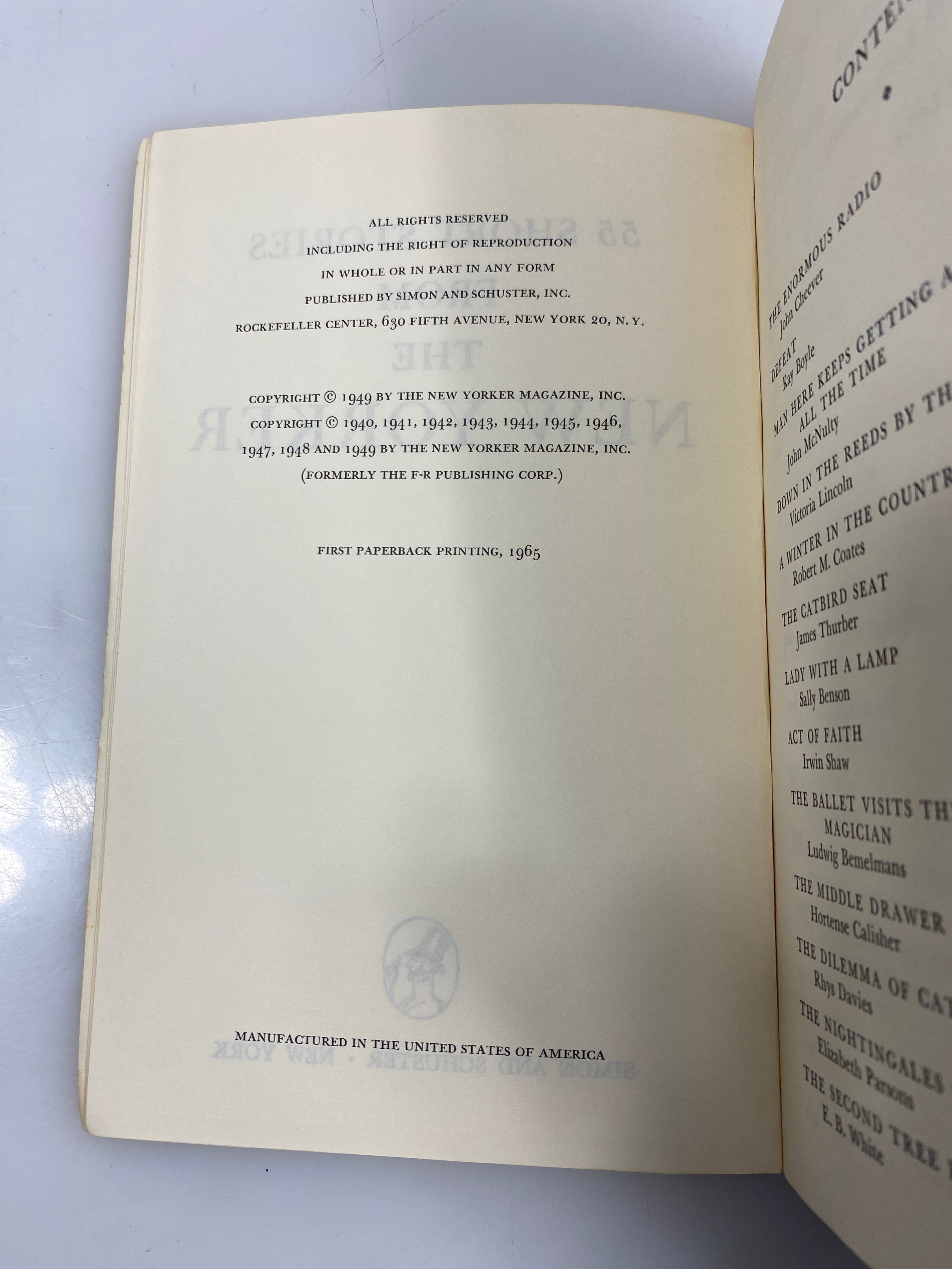Three Vol. of 170 Short Stories from the New Yorker 1965 SC Slip Case