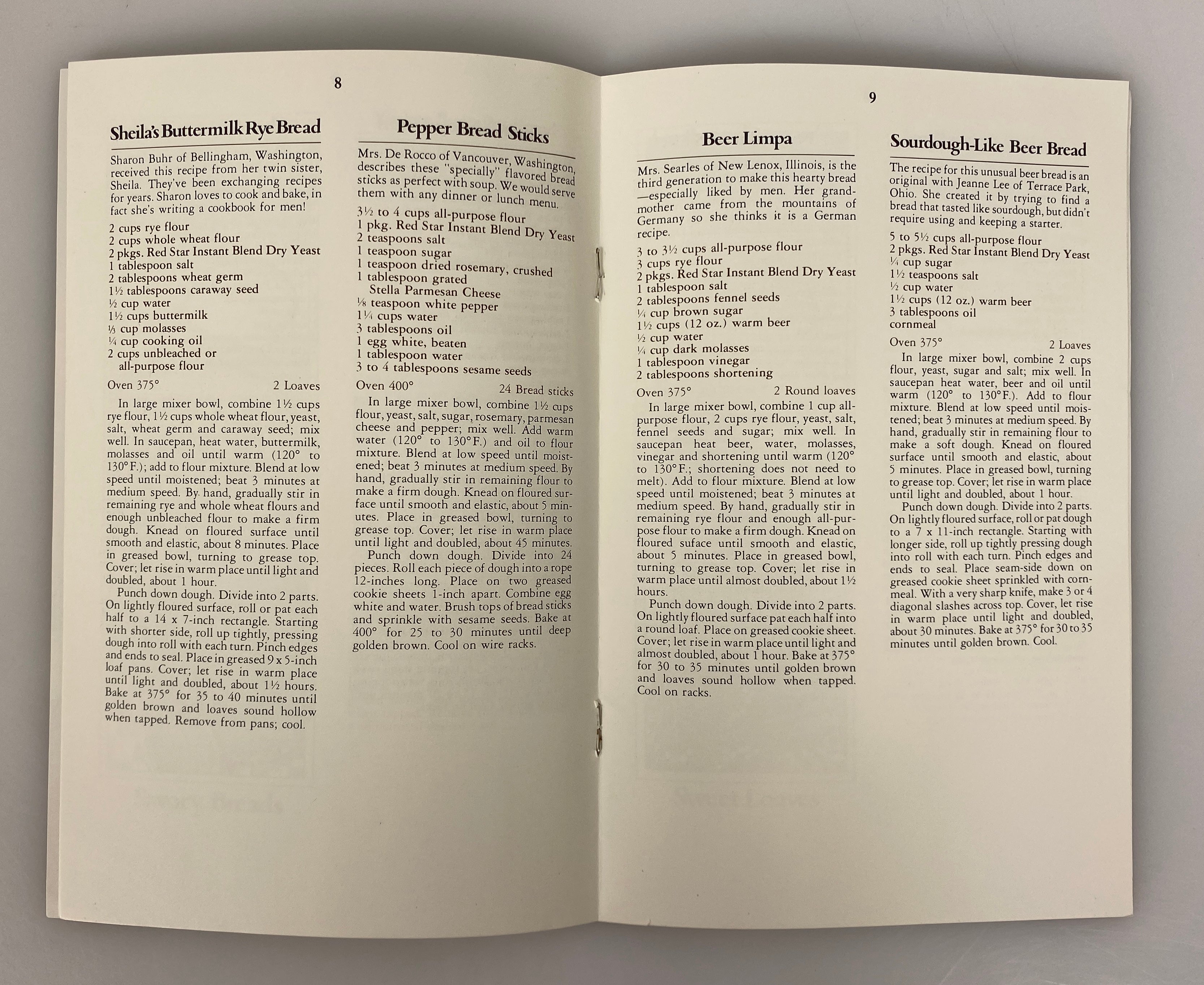 Lot of Vintage Bread Baking: Dolores Casella/Red Star/Fleischmann's Yeast