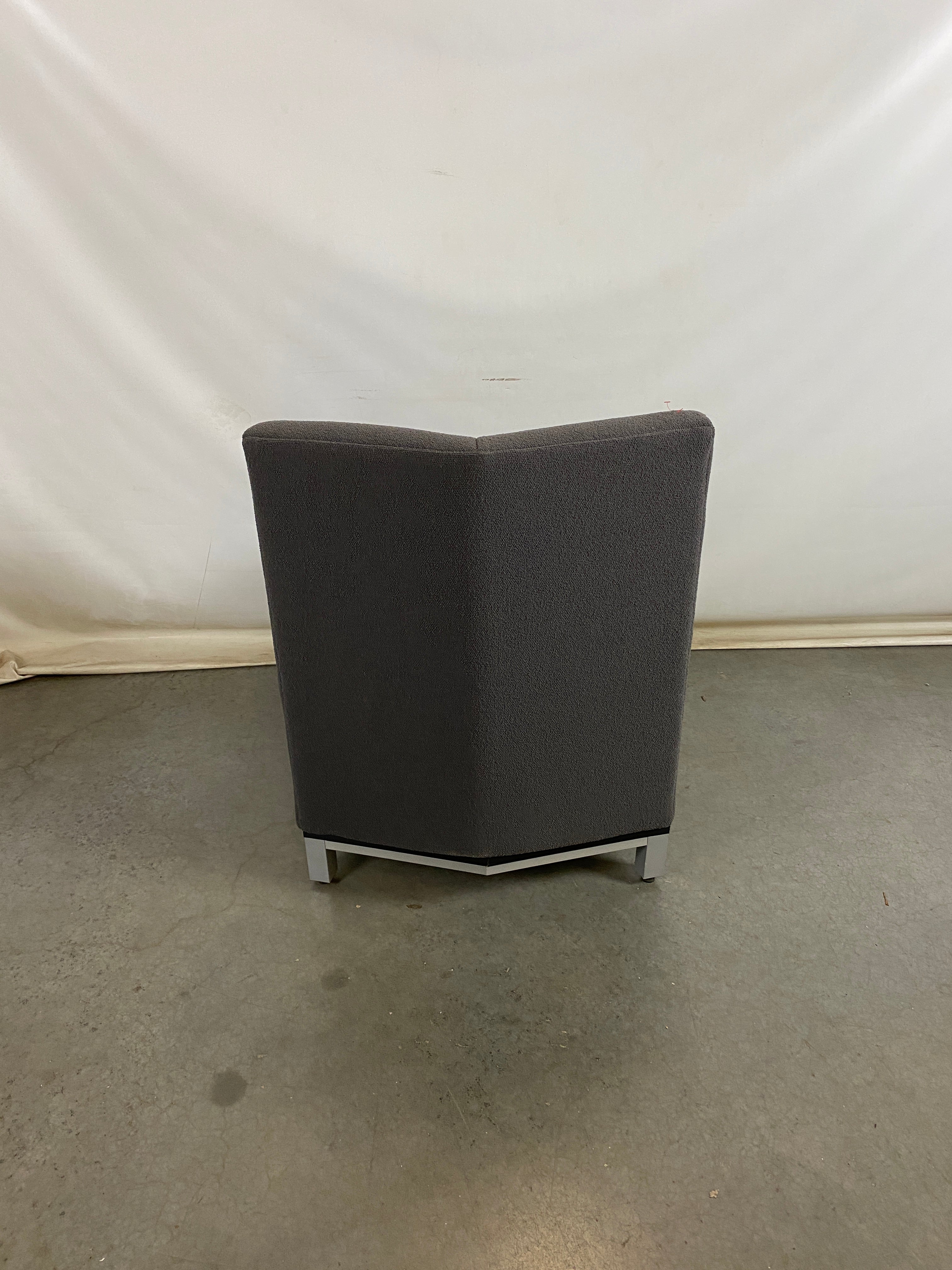 Grey Armless Triangle Chair