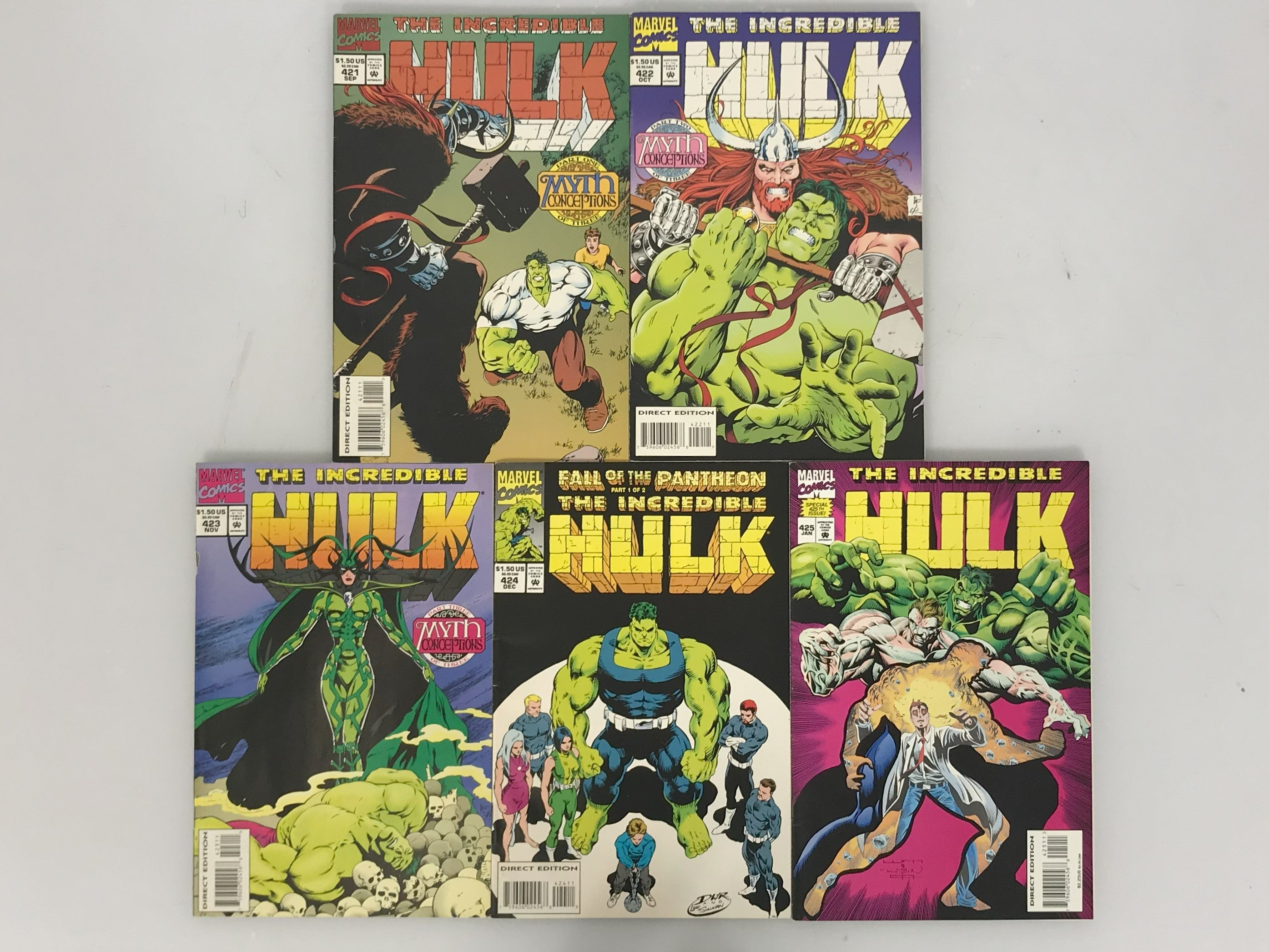 The Incredible Hulk 421-425 1994-1995