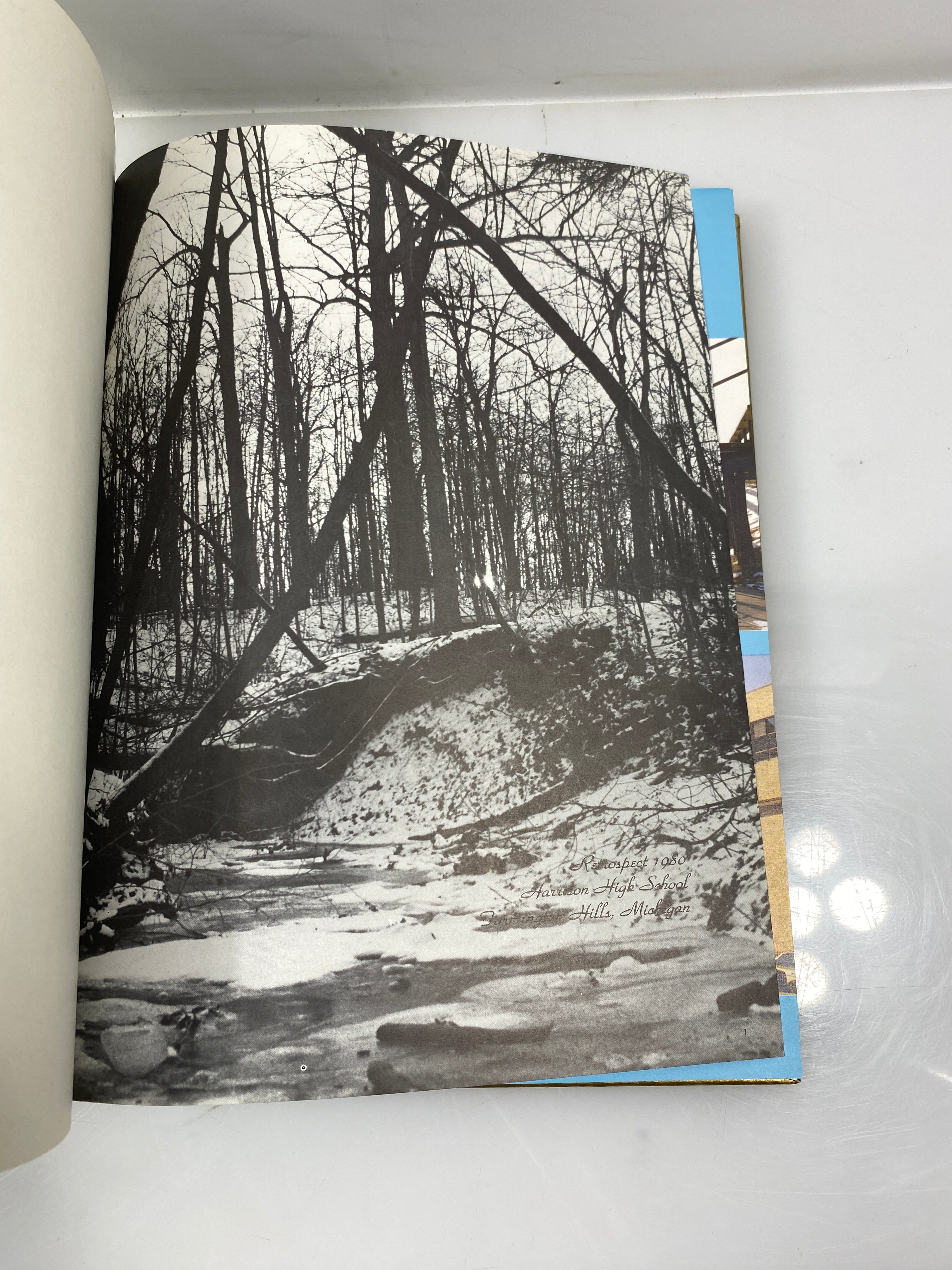 1980 "Retrospect" Harrison High School Yearbook Farmington, MI HC