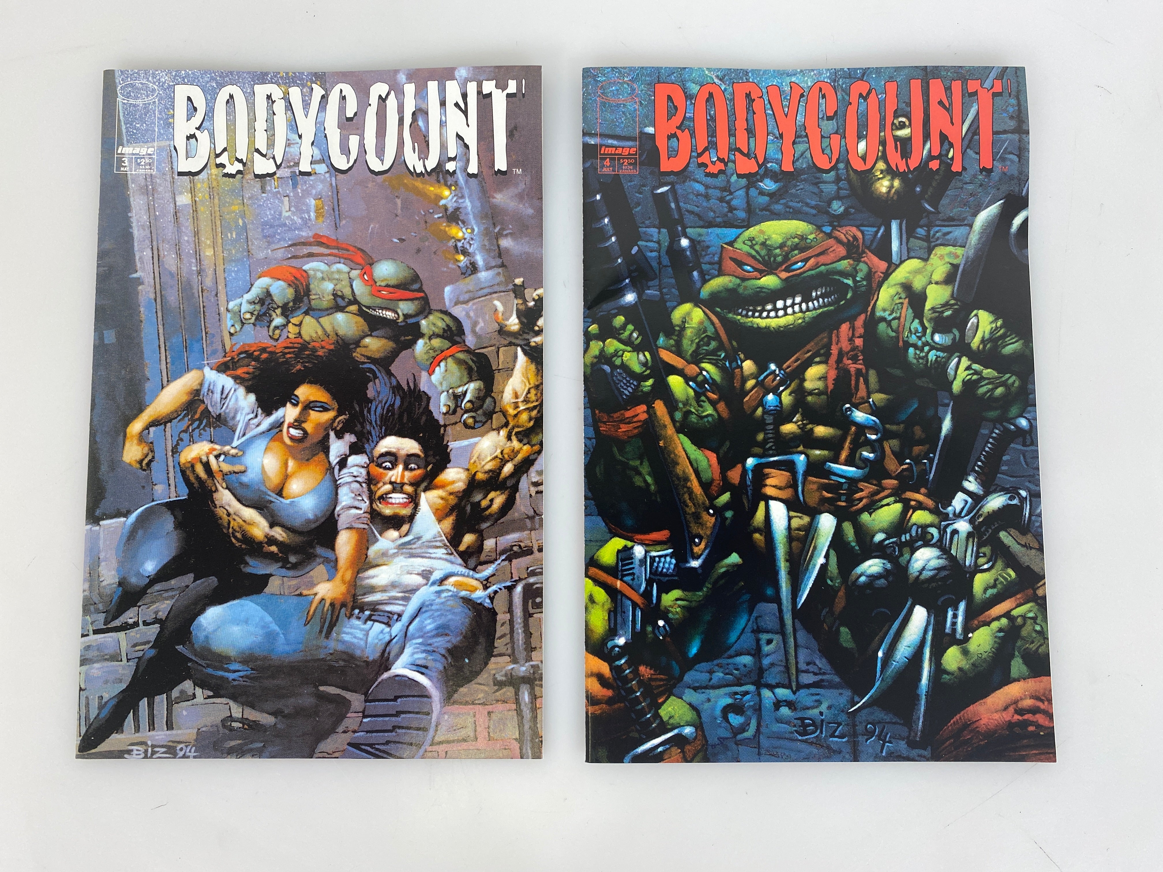 Lot of 2 Bodycount Ninja Turtle Image Comics 1996