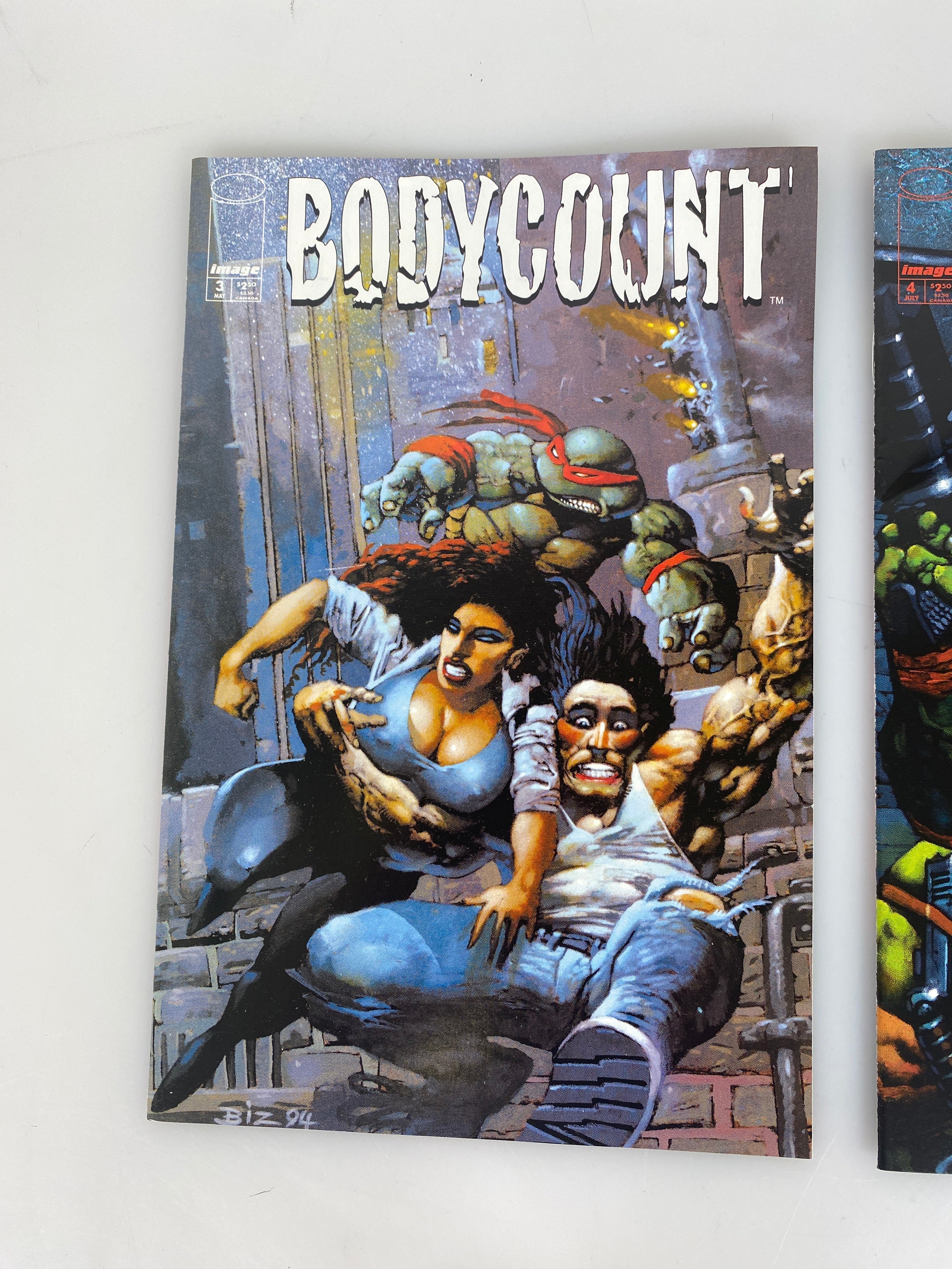 Lot of 2 Bodycount Ninja Turtle Image Comics 1996