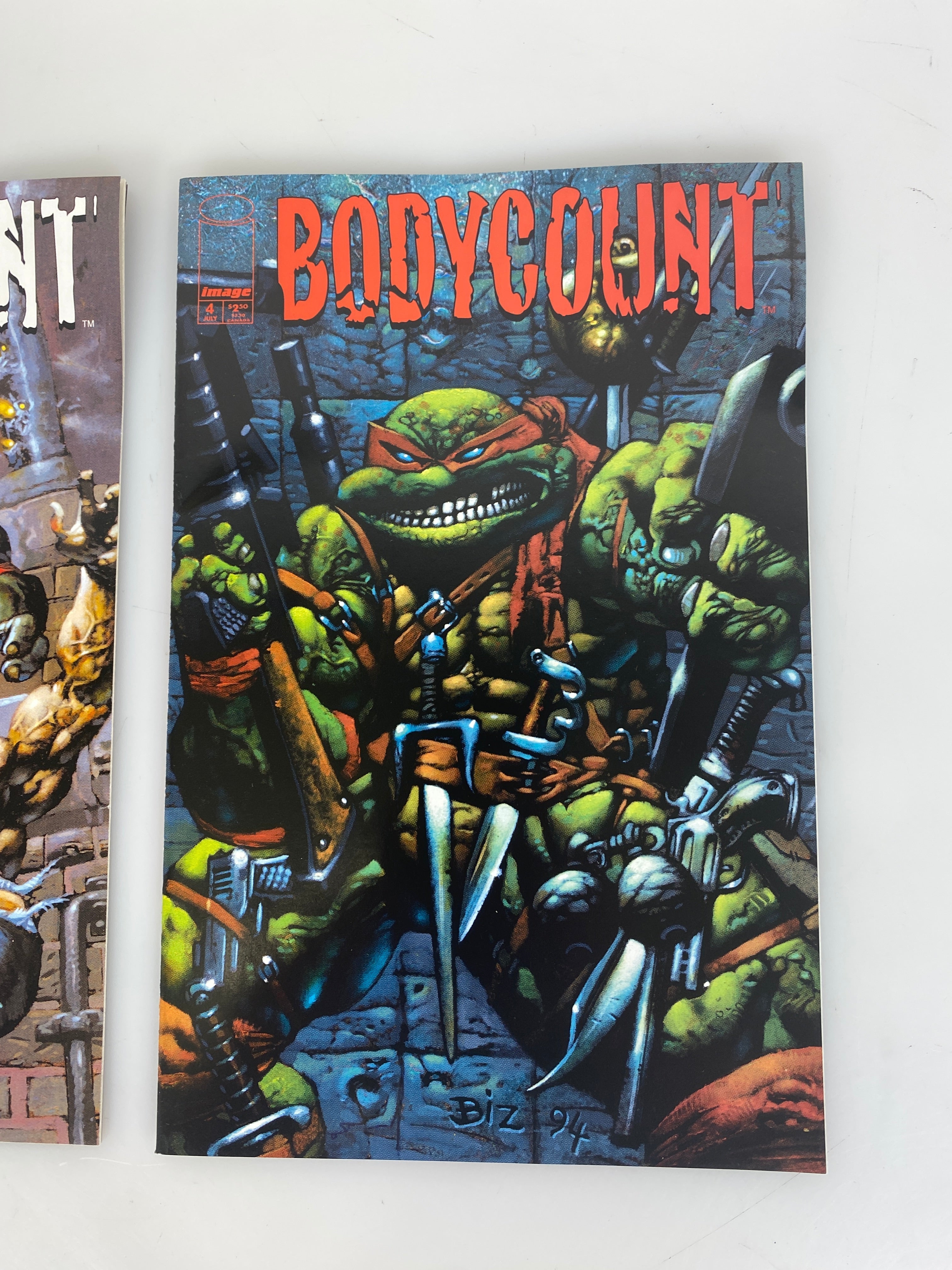 Lot of 2 Bodycount Ninja Turtle Image Comics 1996