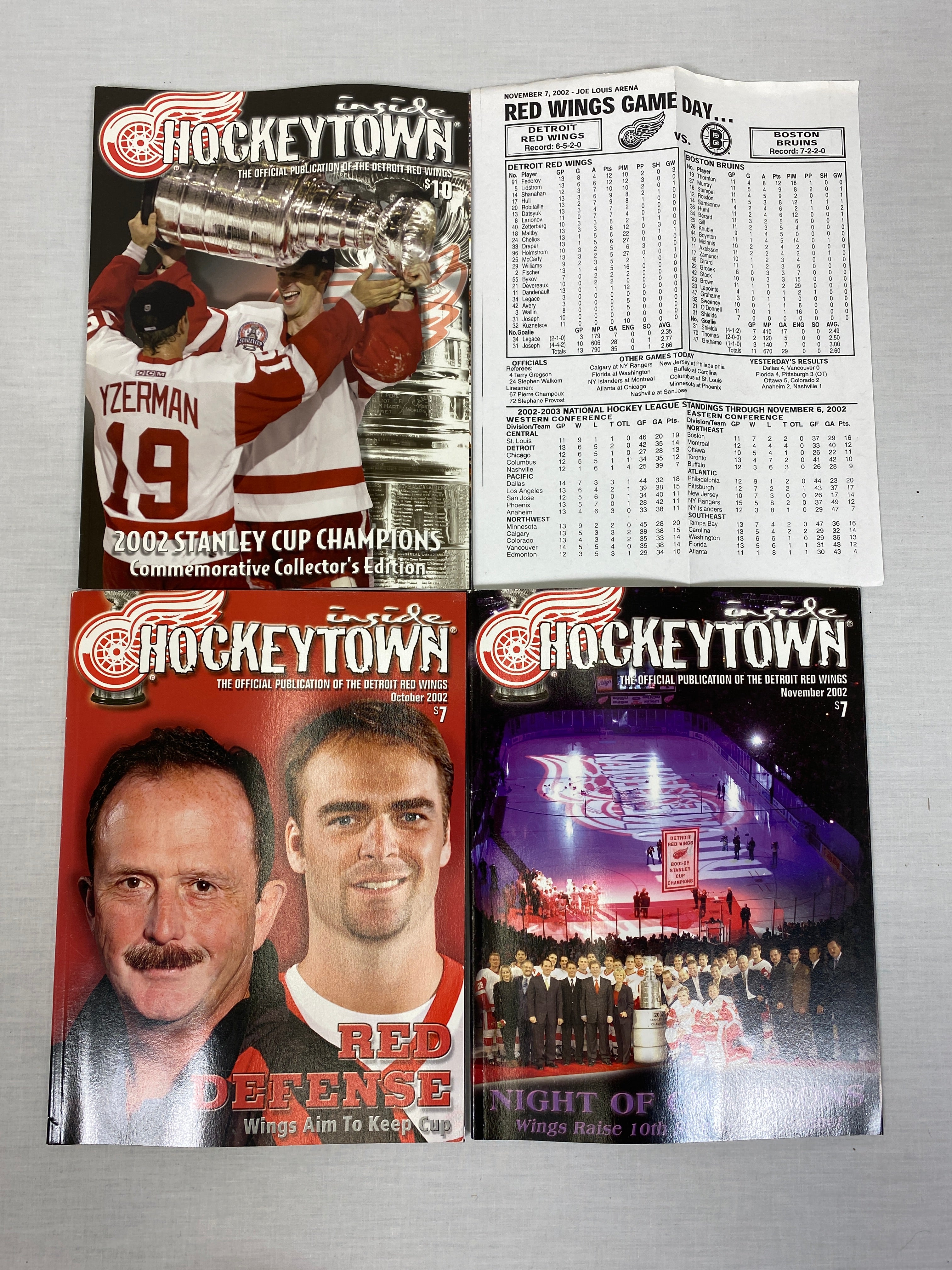 Lot of 6: inside Hockeytown Detroit Red Wings Magazine 2002