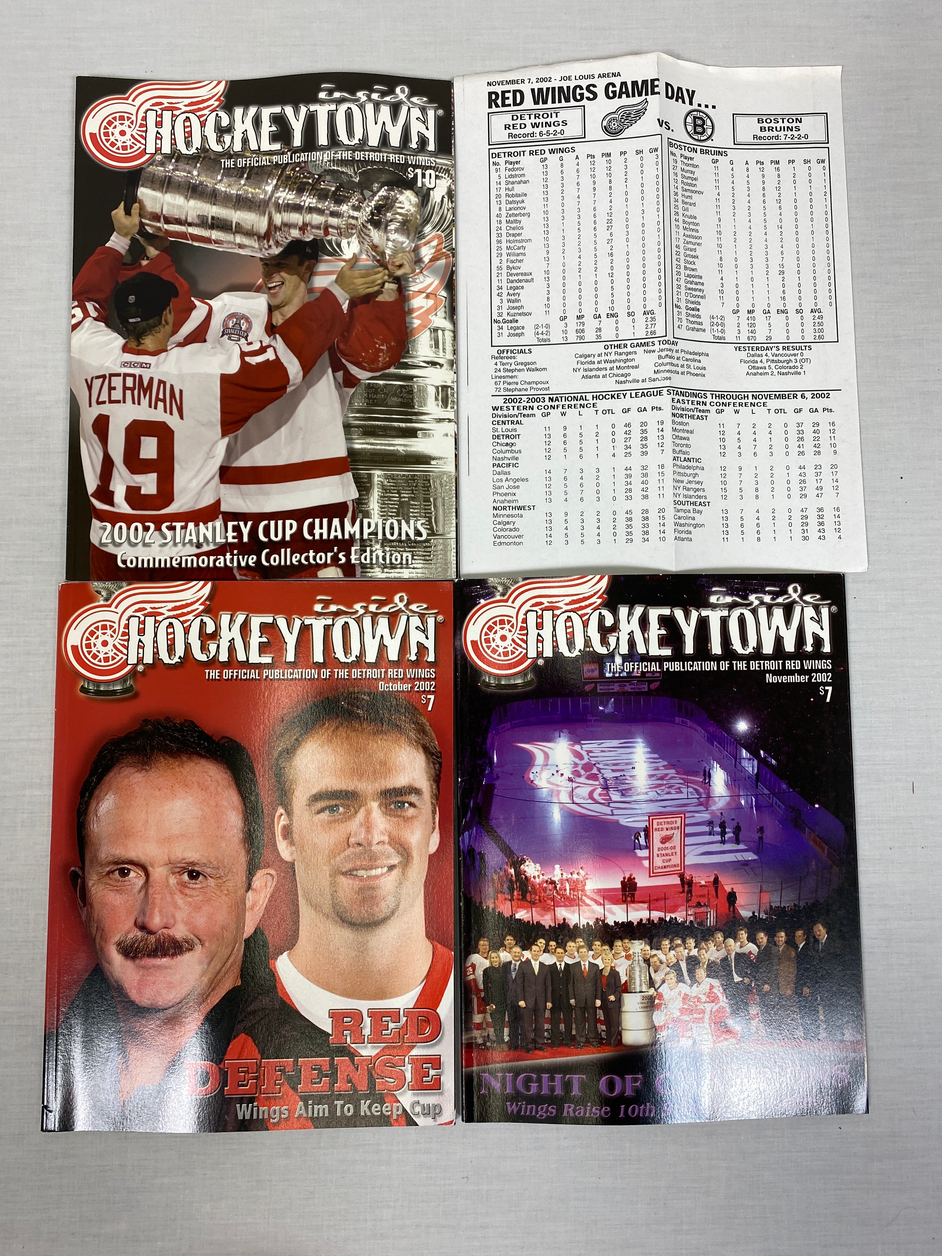 Lot of 6: inside Hockeytown Detroit Red Wings Magazine 2002