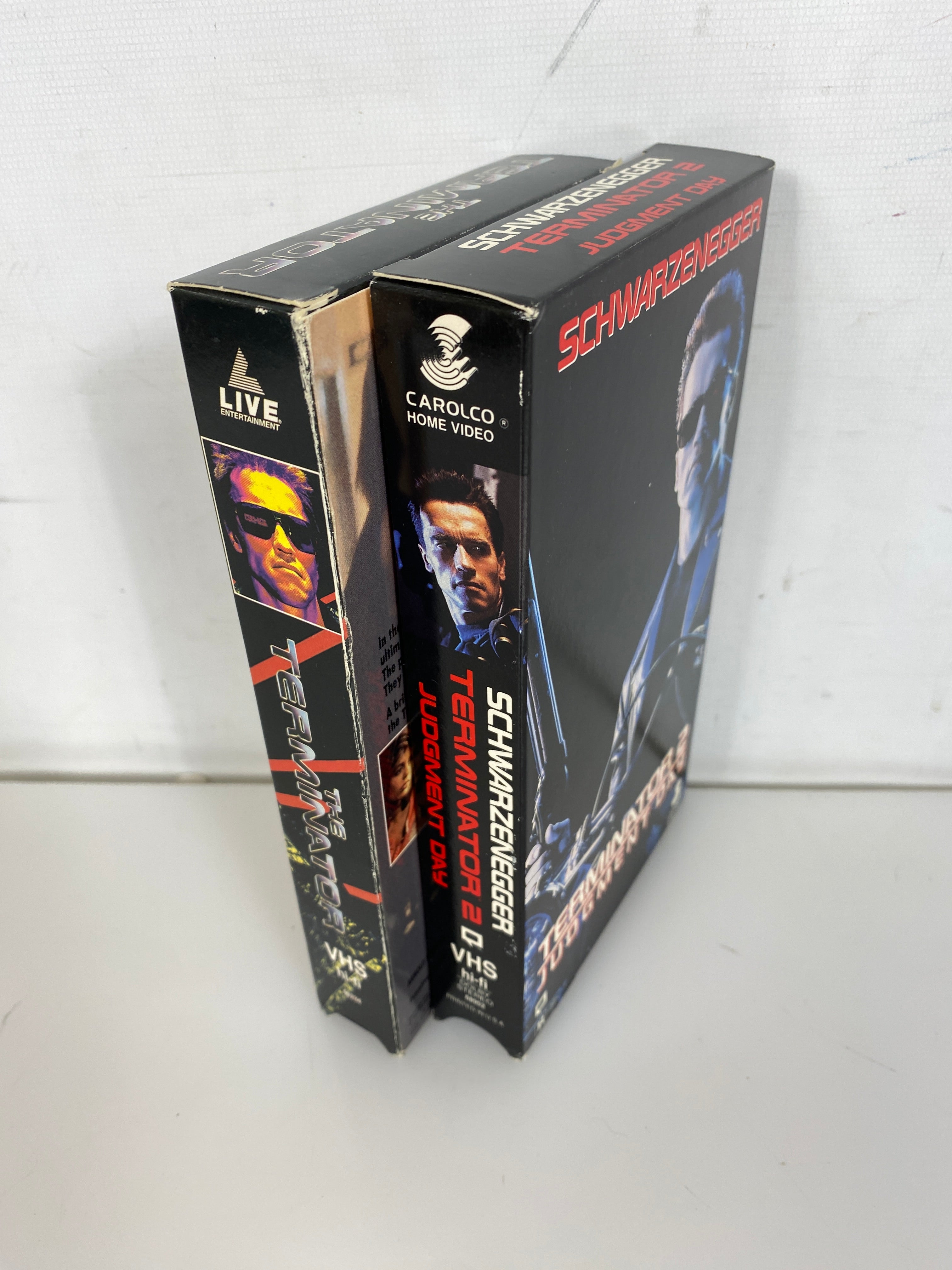Lot of 2 Terminator and Terminator 2 VHS Movies 1991-1996