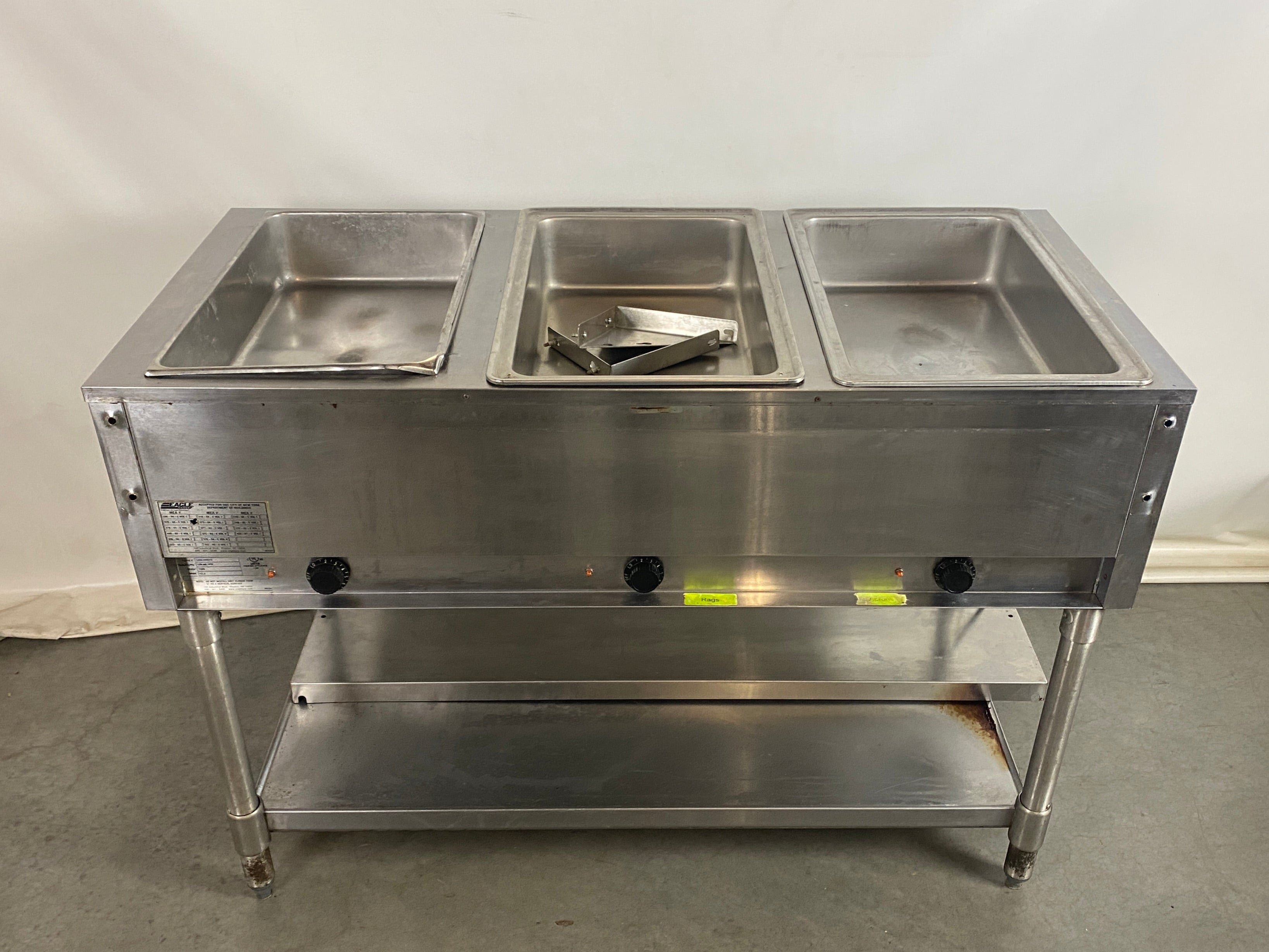 Eagle Group #SDHT3-120 Open Well Three Pan Electric Hot Food Table