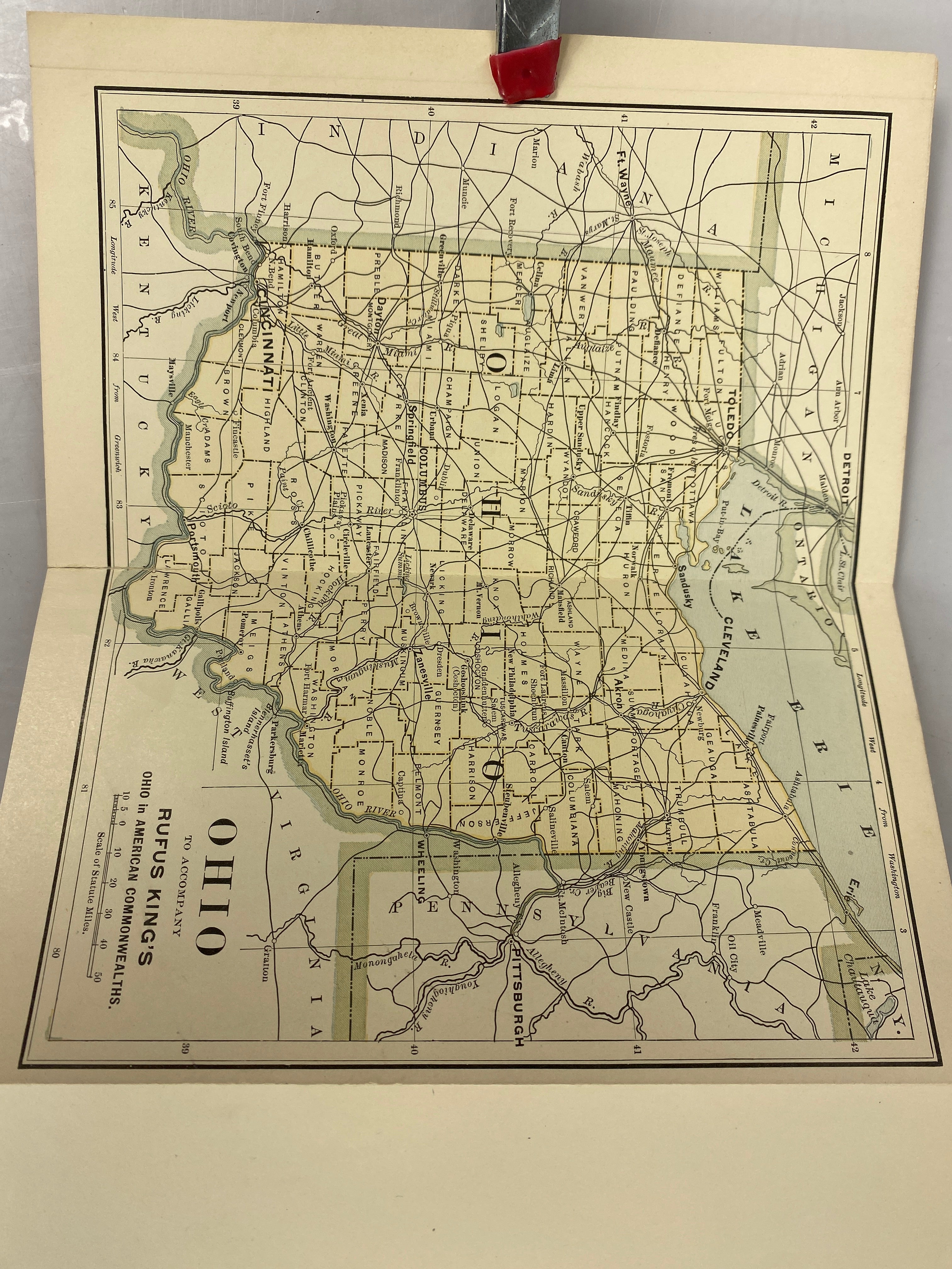 Ohio Fruits of the Ordinance of 1787 Rufus King HC 1903