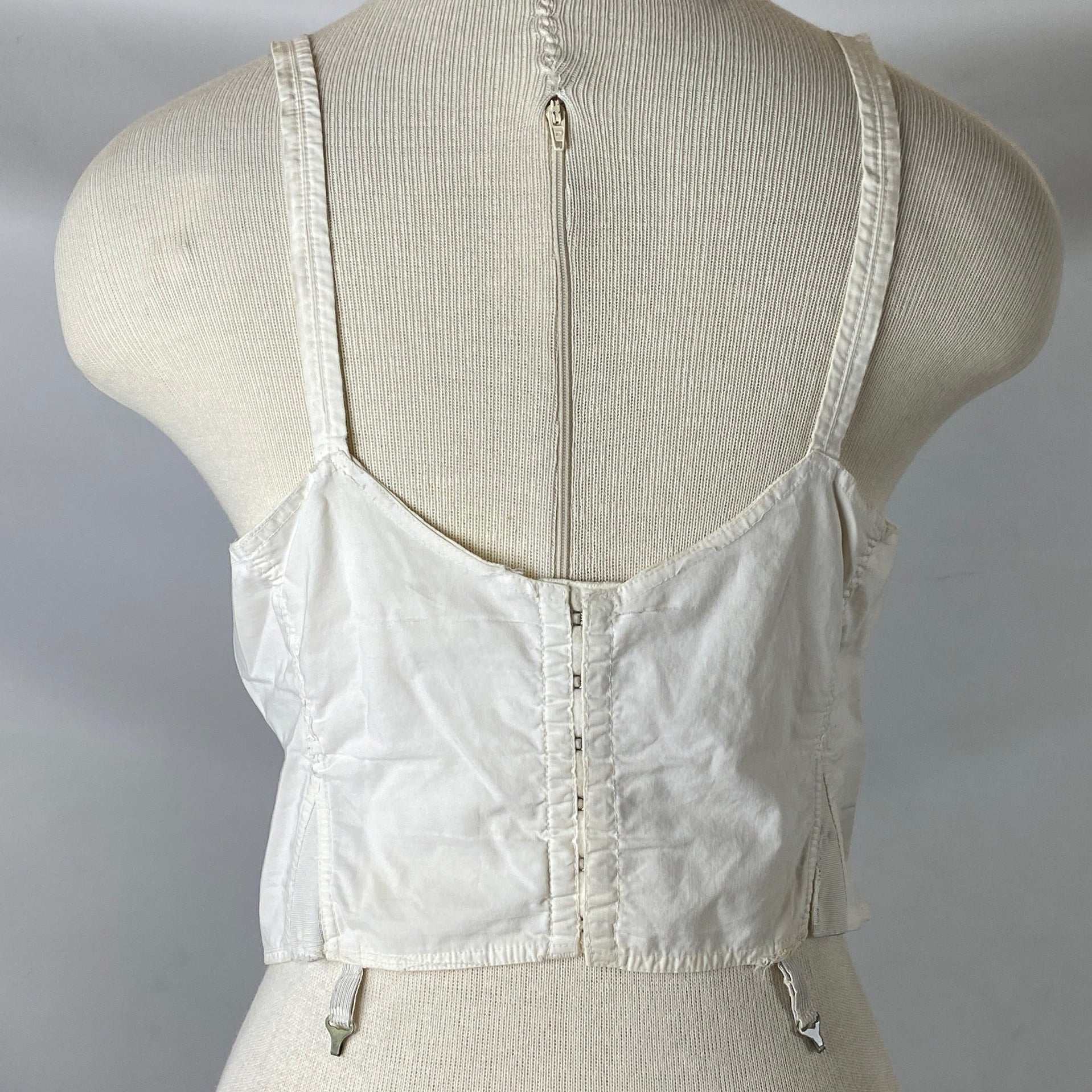 Vintage 1950s "Sears Chamode" White Cotton Brasserie Size Unknown