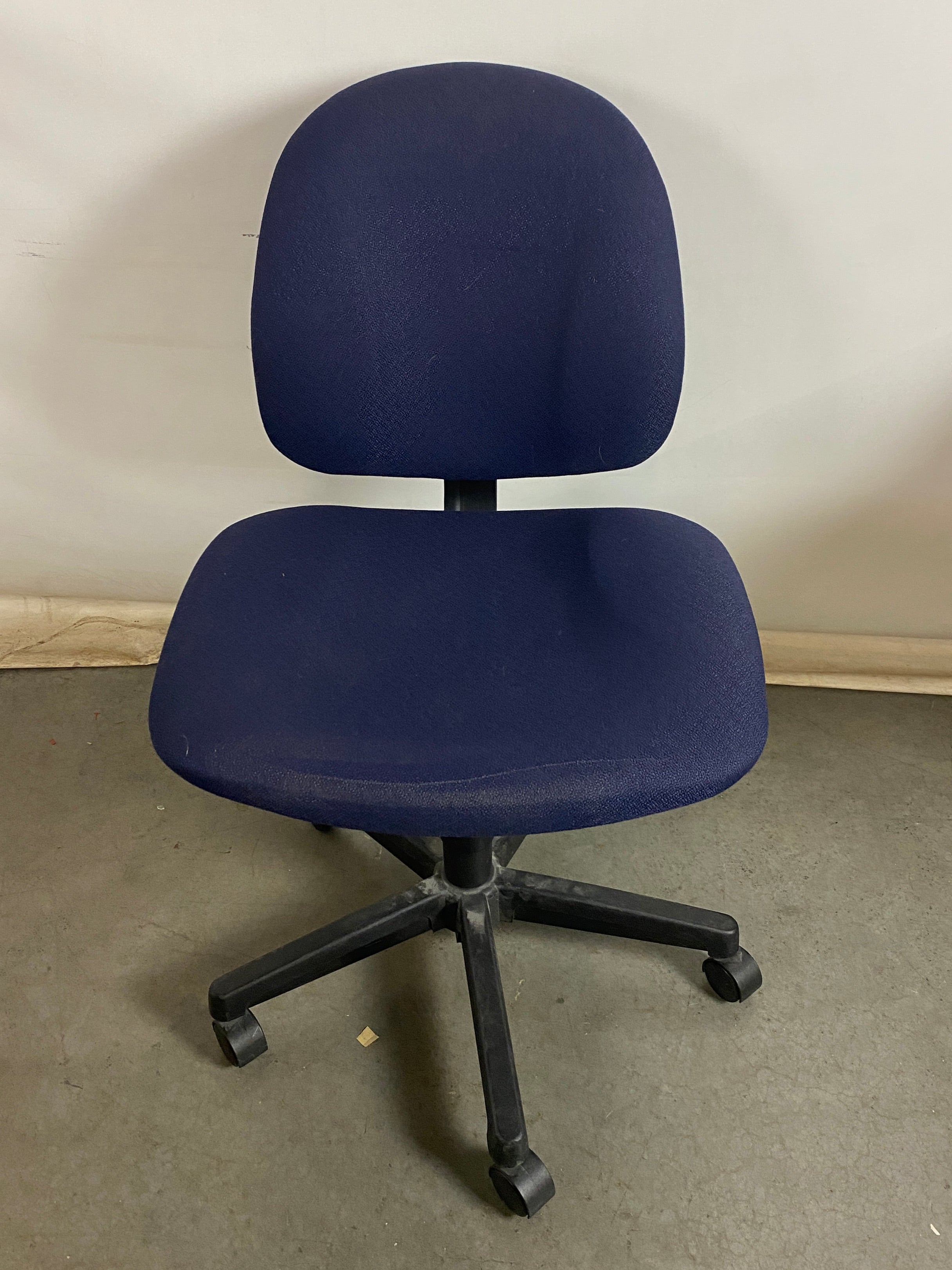 United Chair Co #NS-1 Blue Upholstered Fabric Office Chair