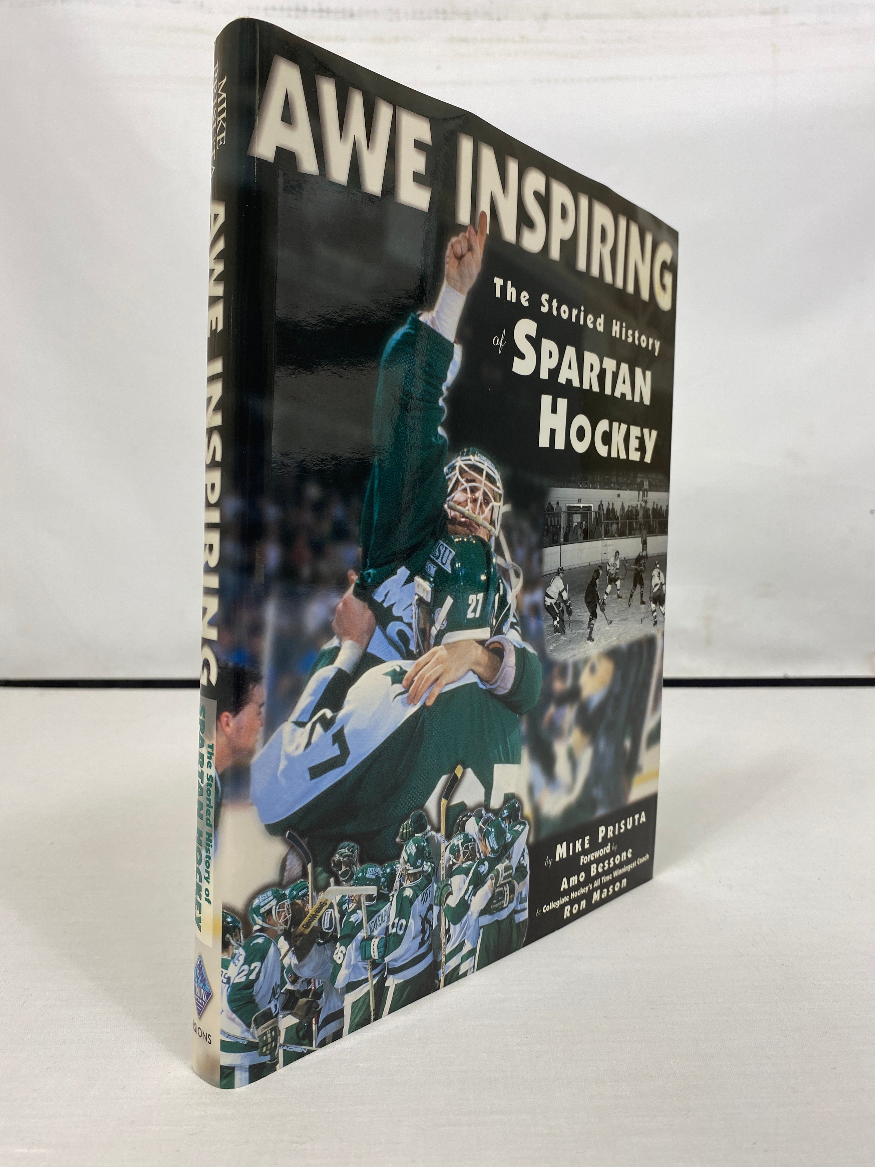 Awe Inspiring The Storied History of Spartan Hockey by Prisuta Signed 1997 HC DJ