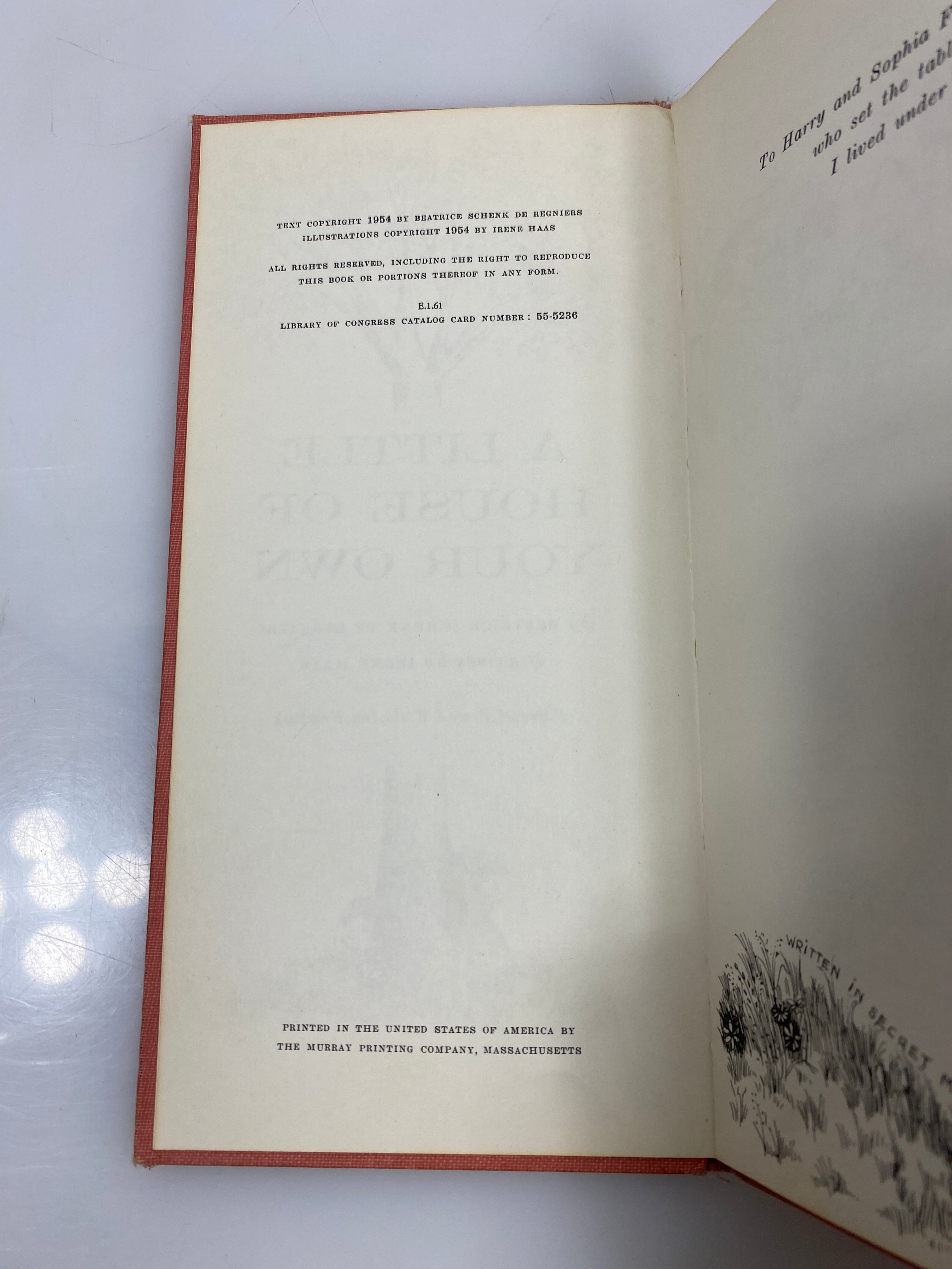A Little House Of Your Own by De Regniers 1954 HC