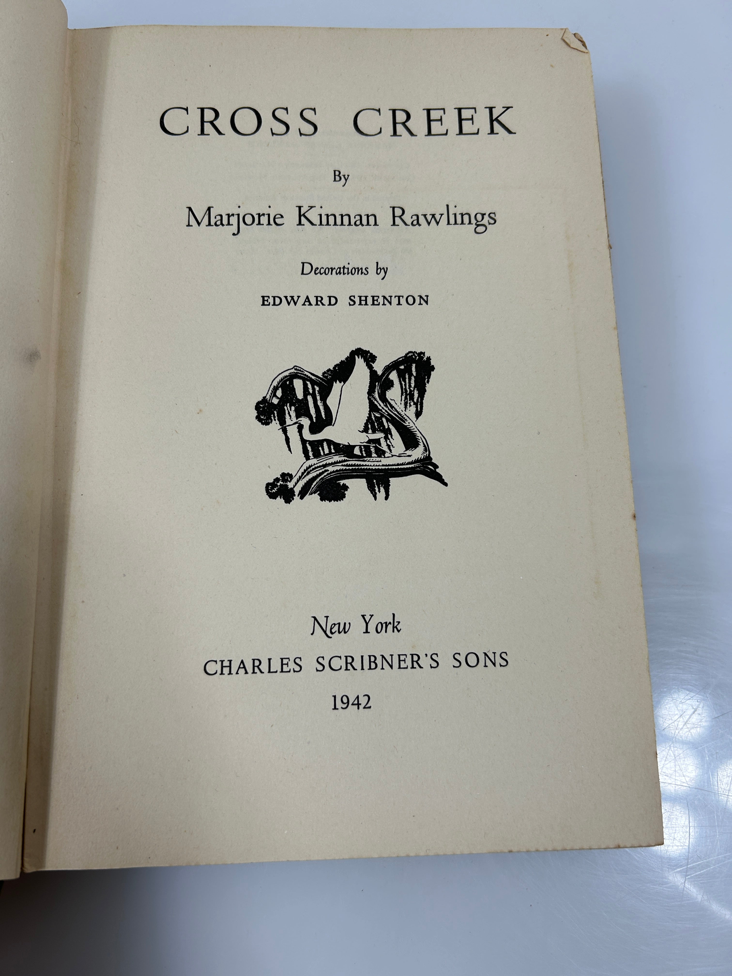 Cross Creek by Marjorie Kinnan Rawlings 1942 Vintage BCE HC DJ