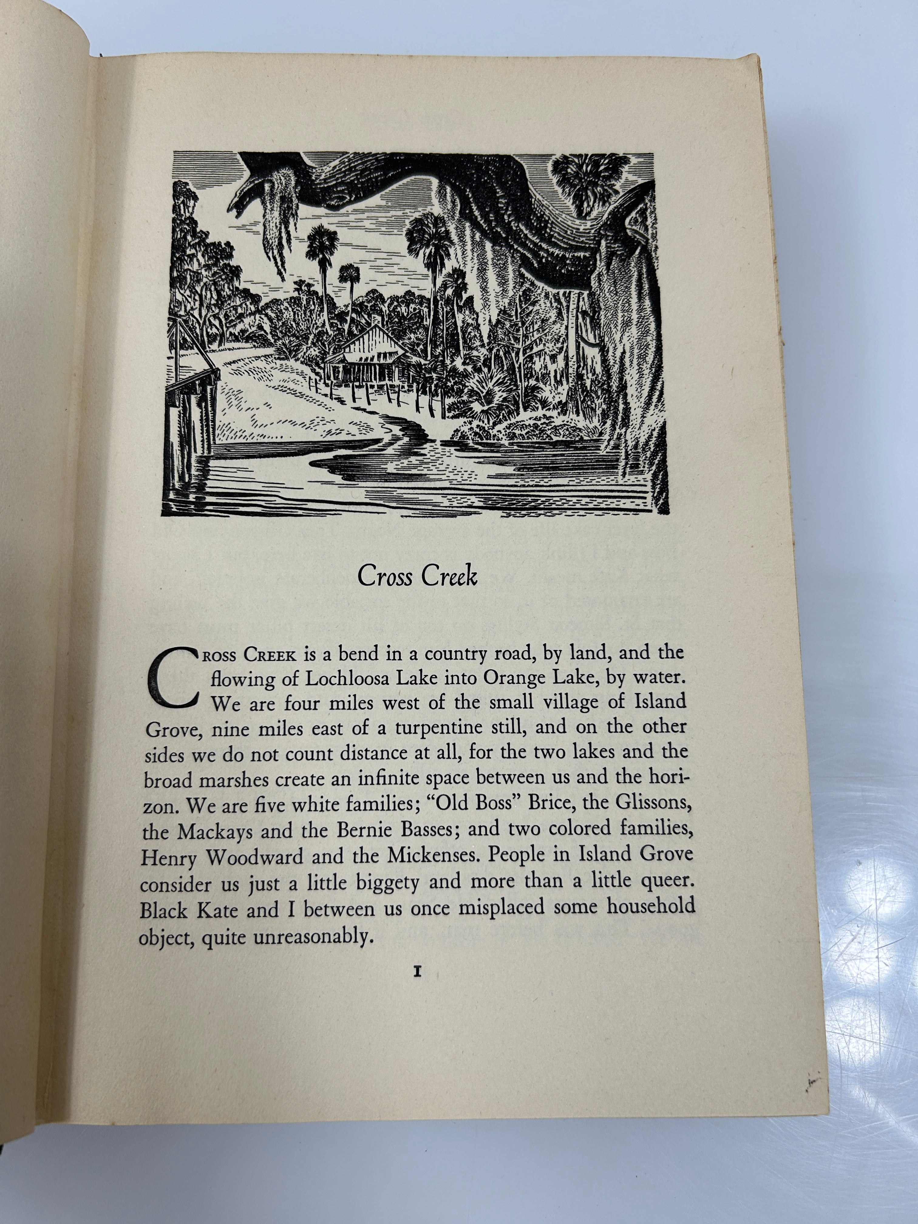 Cross Creek by Marjorie Kinnan Rawlings 1942 Vintage BCE HC DJ