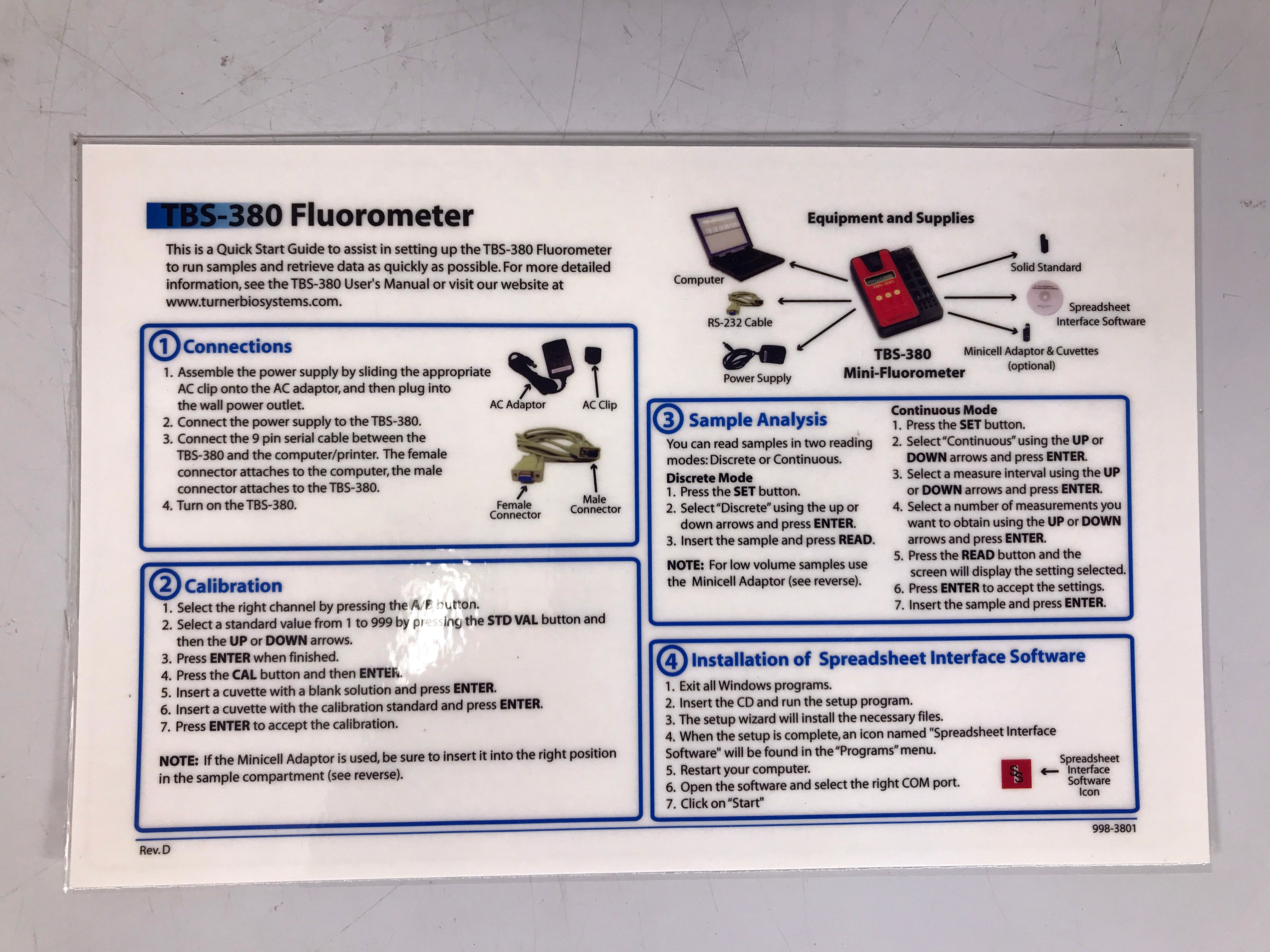 Turner BioSystems TBS-380 Fluorometer