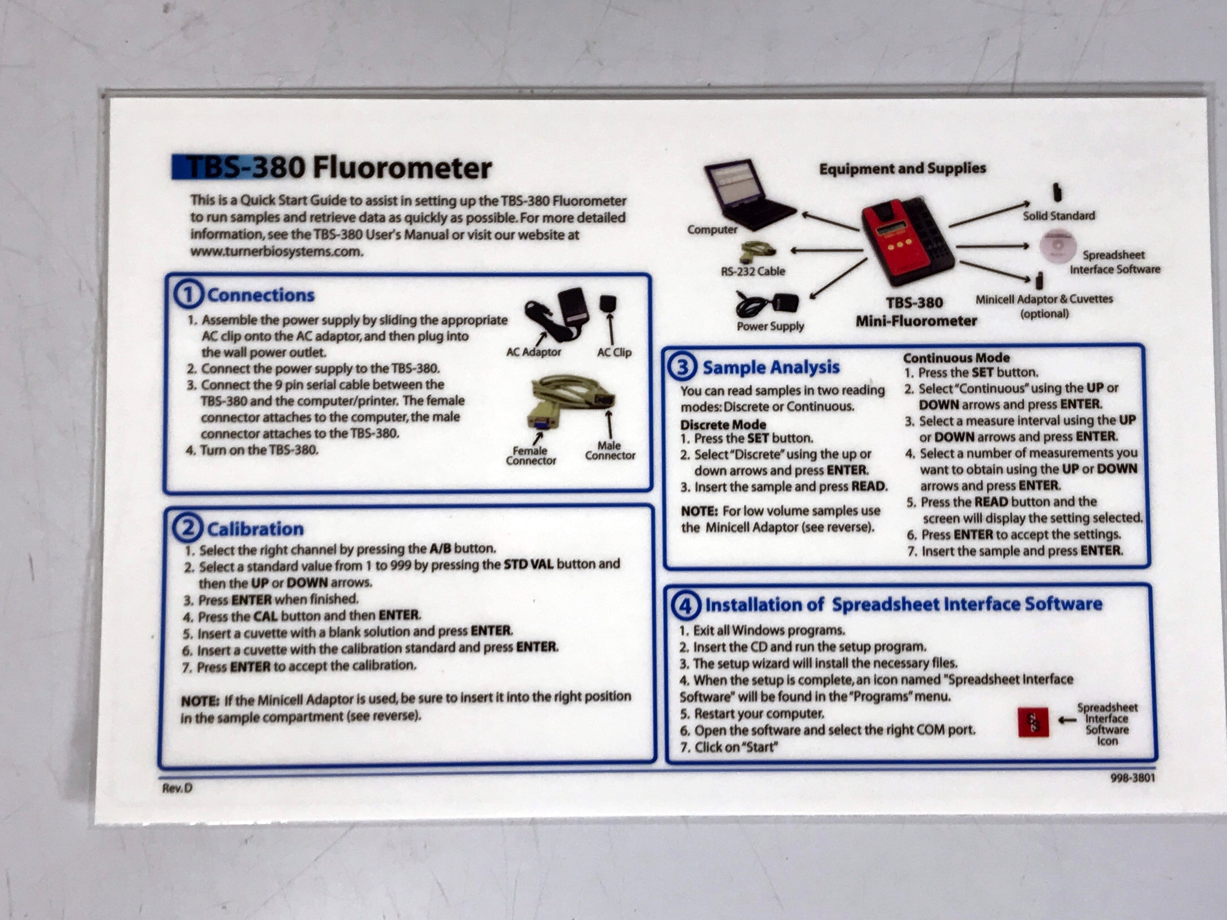 Turner BioSystems TBS-380 Fluorometer