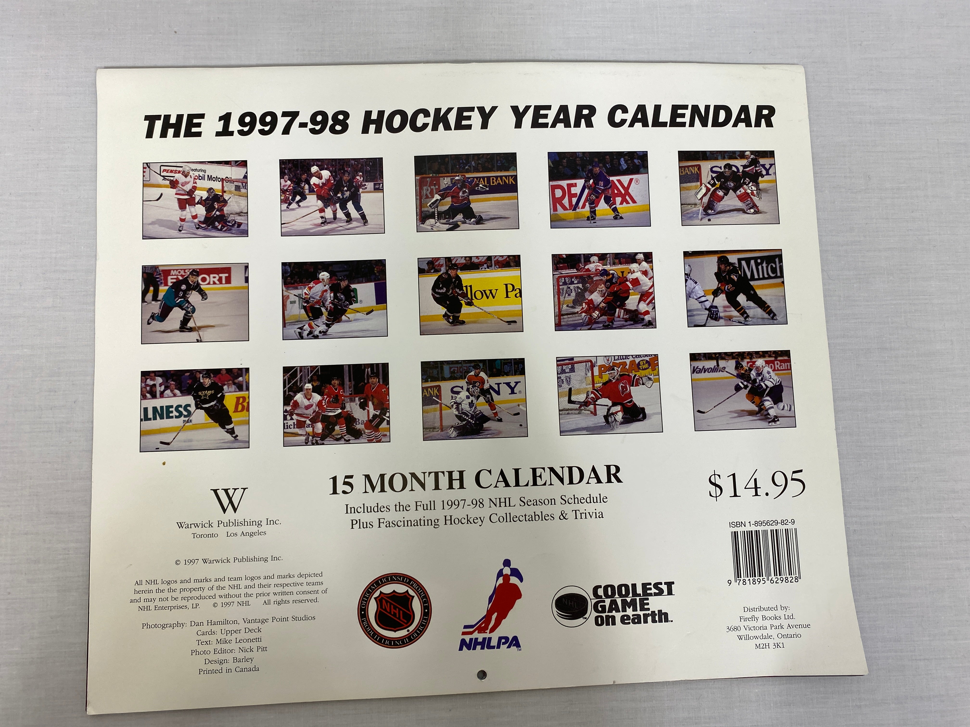 1990's-2000's Hockey Lot: 4 books, 2 calendars + fold-out poster