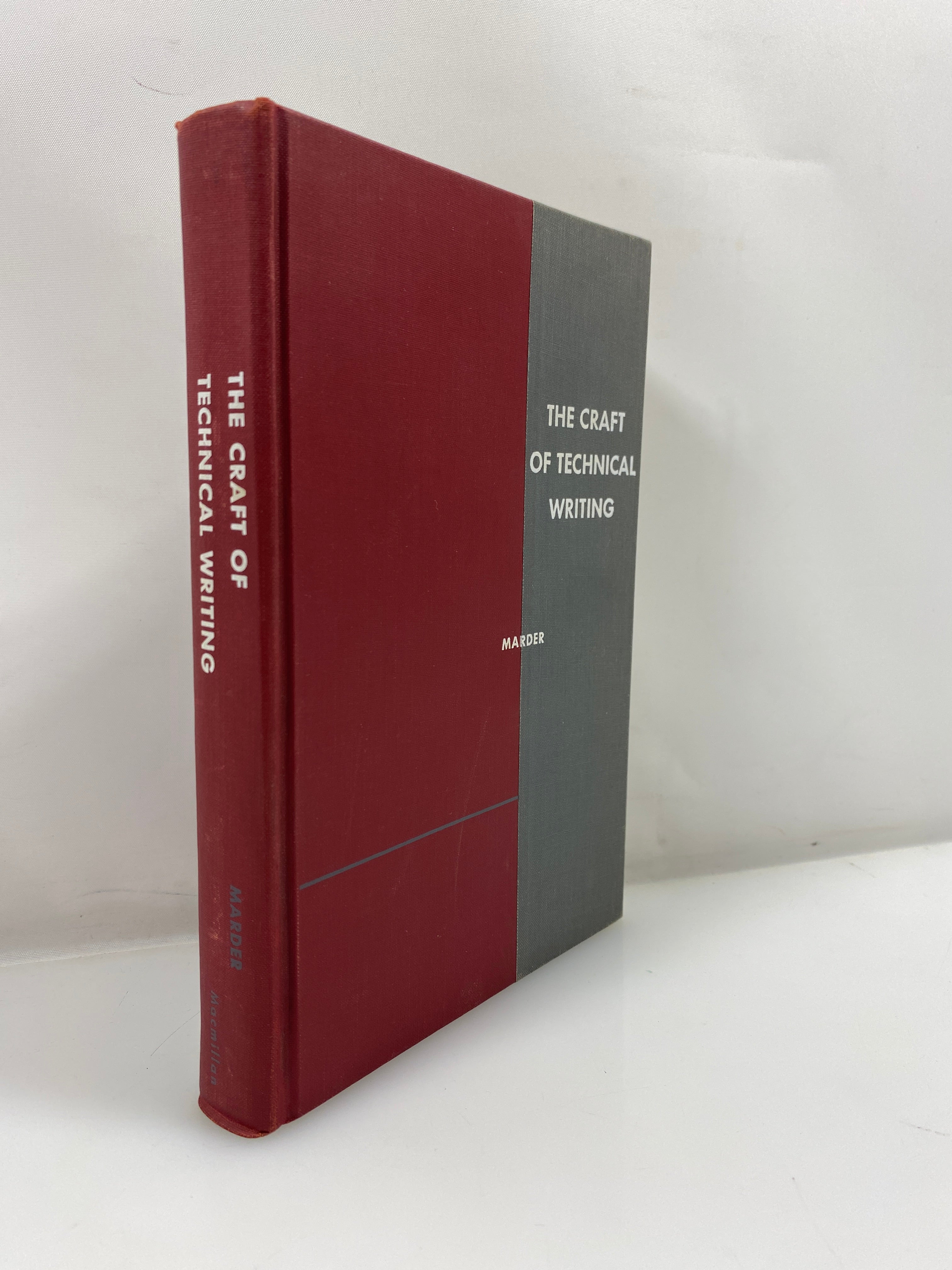 The Craft of Technical Writing by Marder 1960 1st Print HC