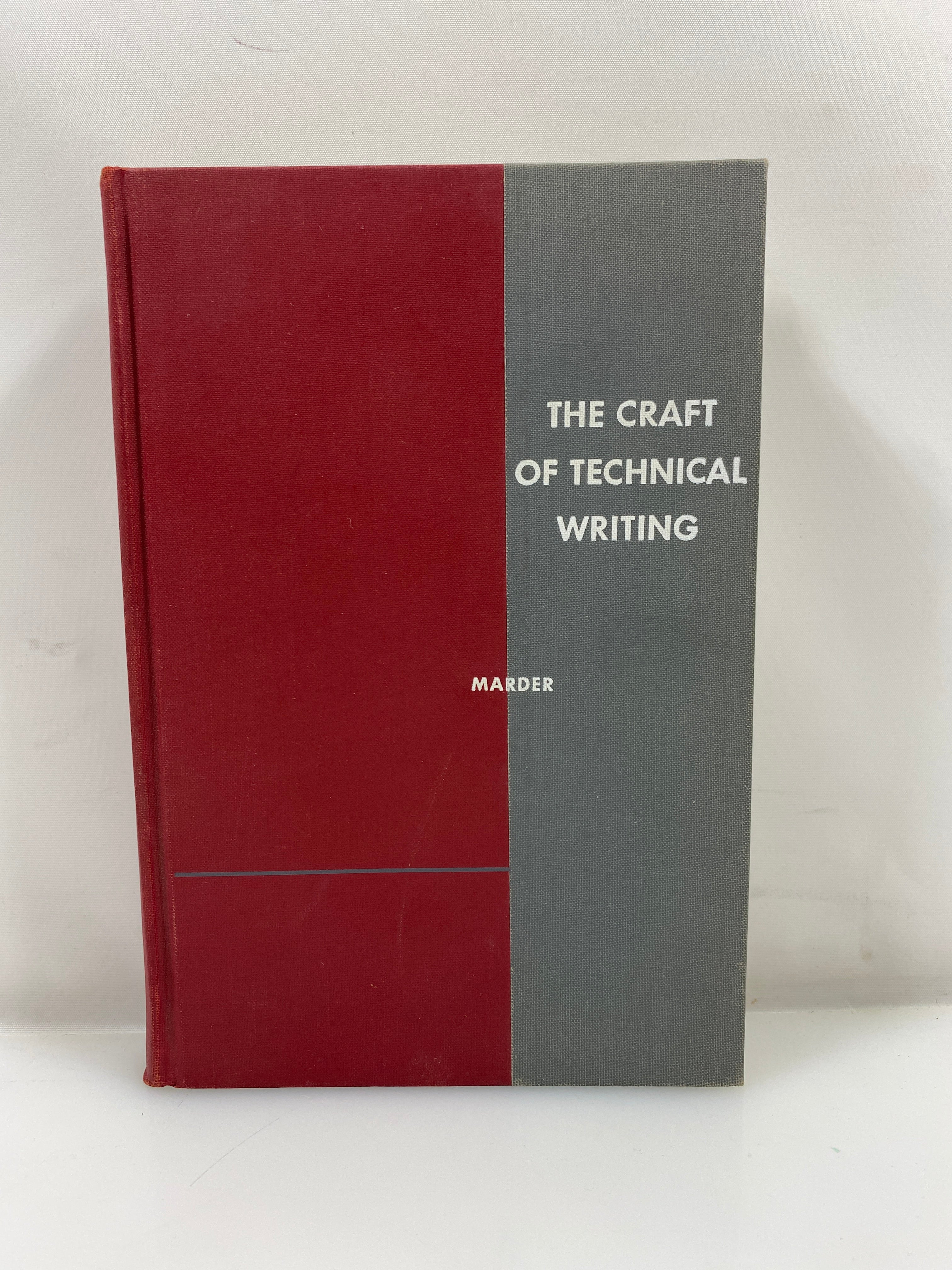 The Craft of Technical Writing by Marder 1960 1st Print HC