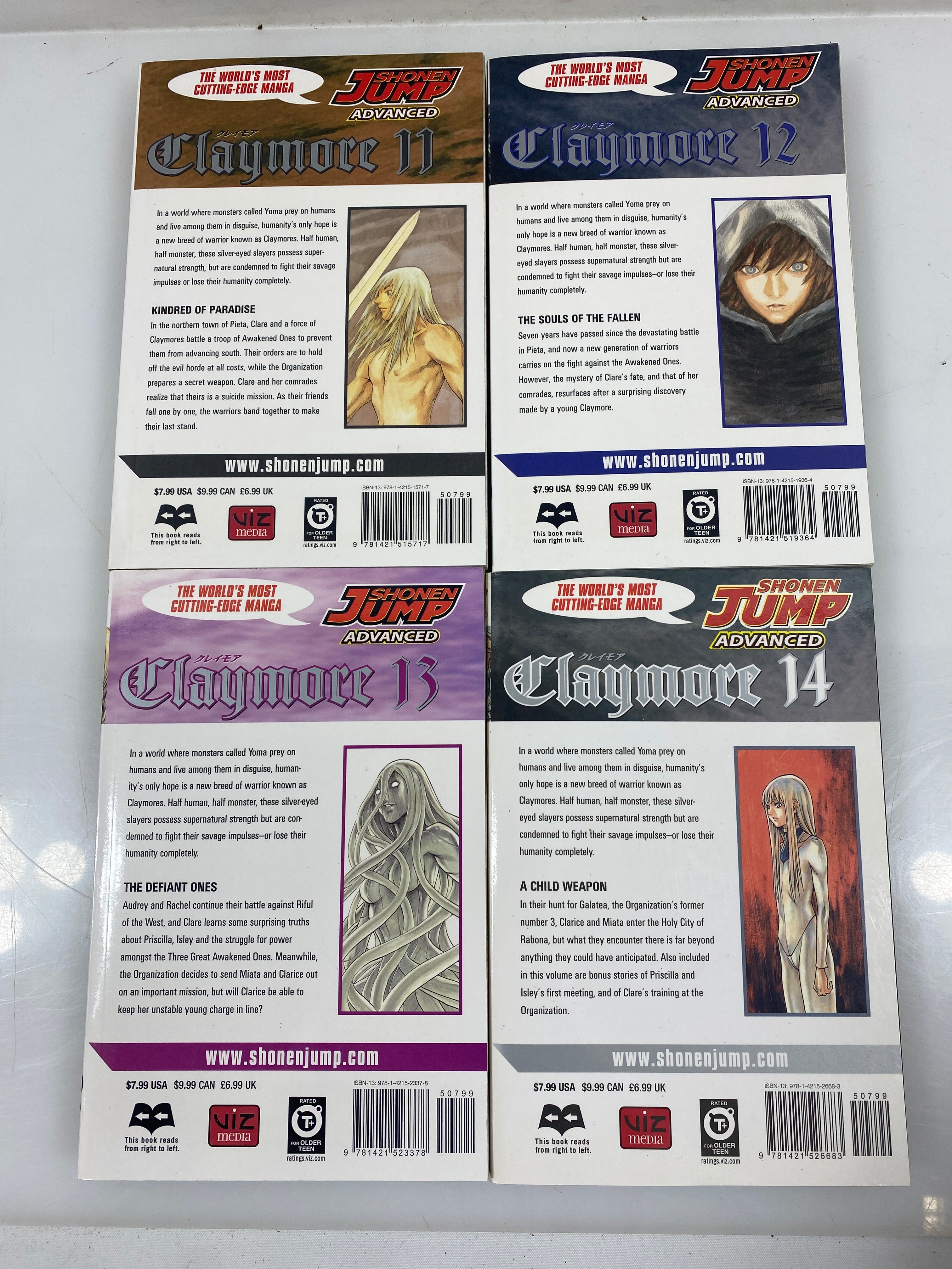 Lot of 4 Claymore Manga 11-14 2010-2011