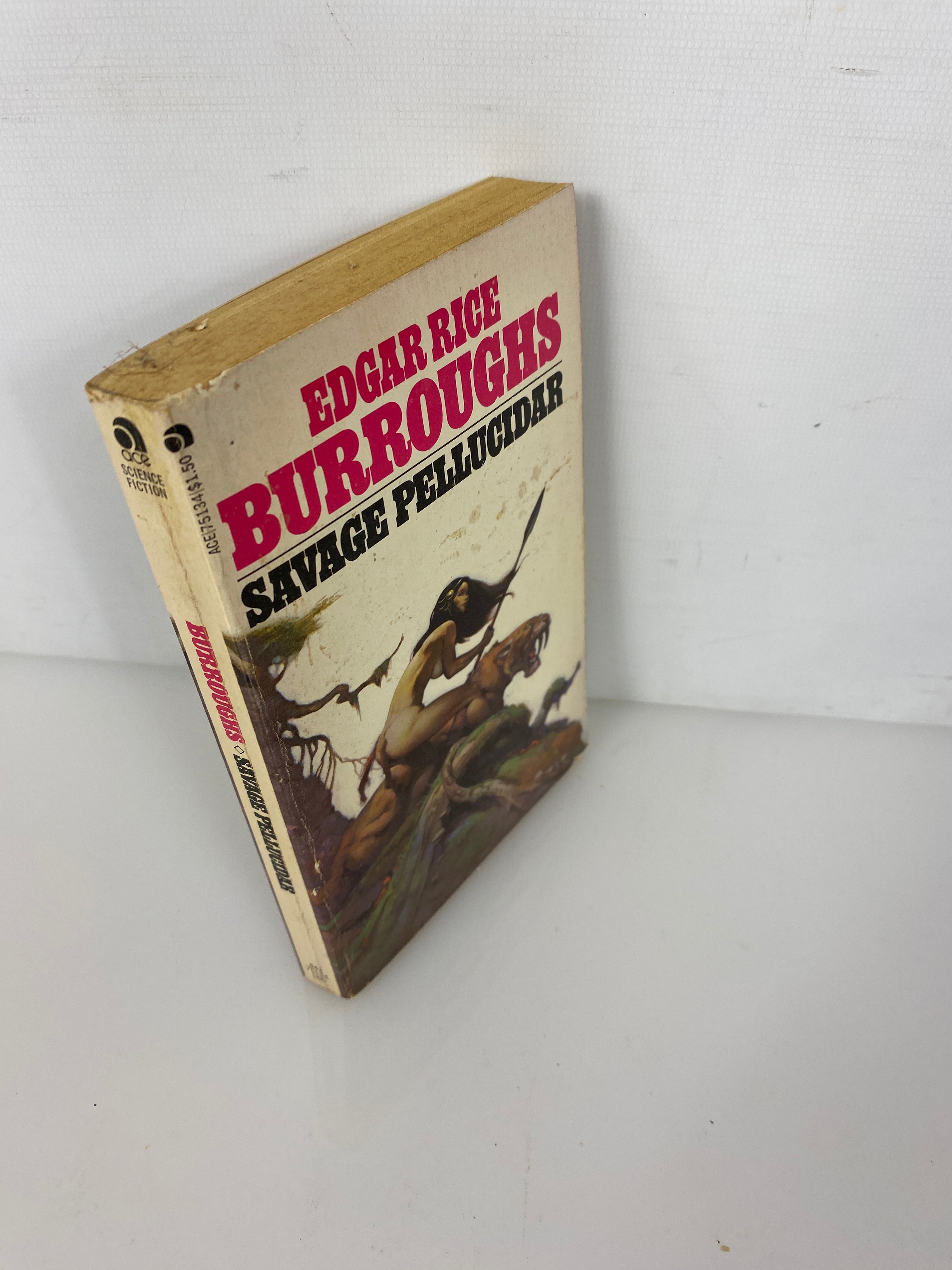 Savage Pellucidar Edwsrd Rice Burroughs Vintage Ace paperback 1963