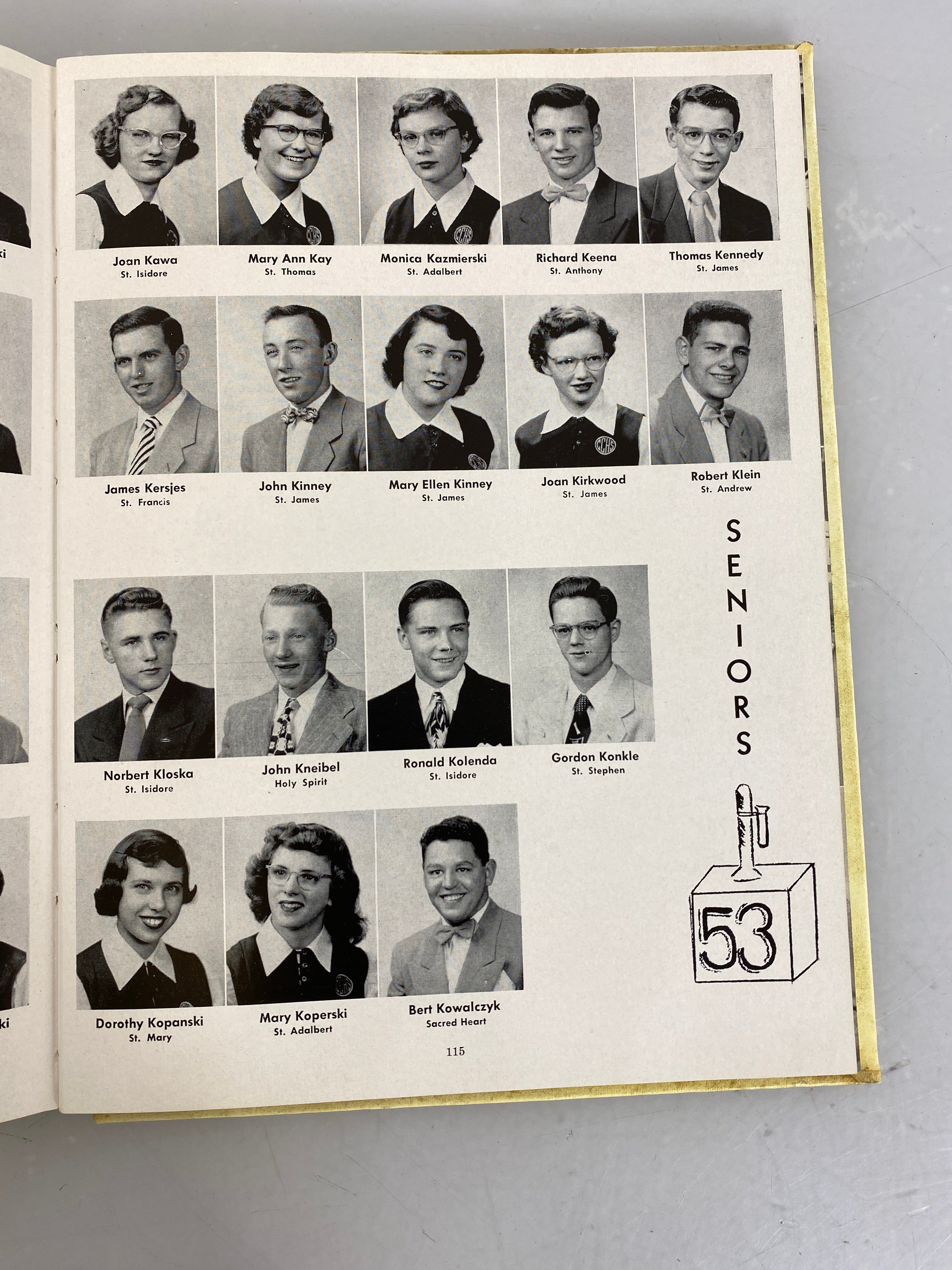 1953 Catholic Central High School "Spires" Grand Rapids Michigan