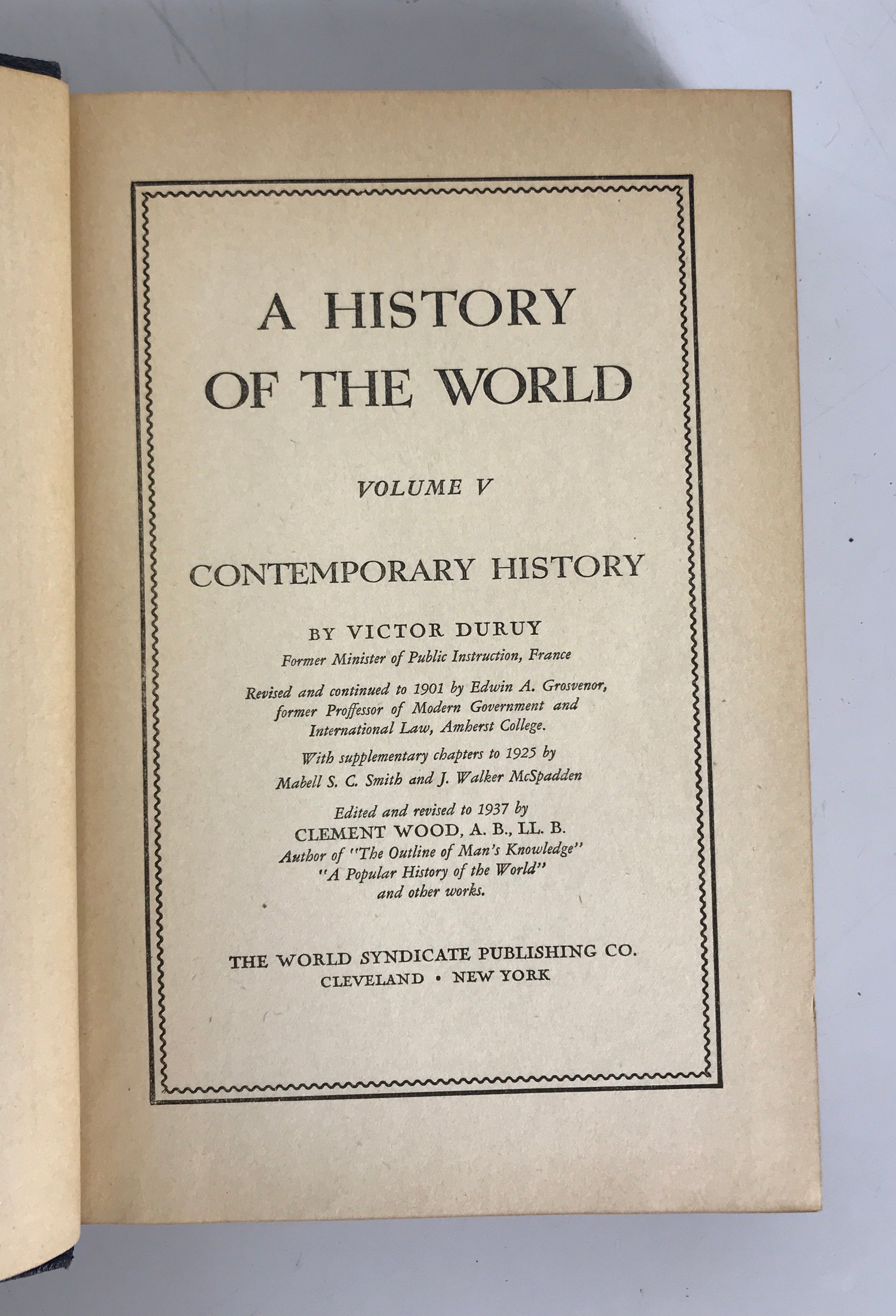 Lot of 4: A History of the World by Duruy Vol 1, 3-5 1937HC