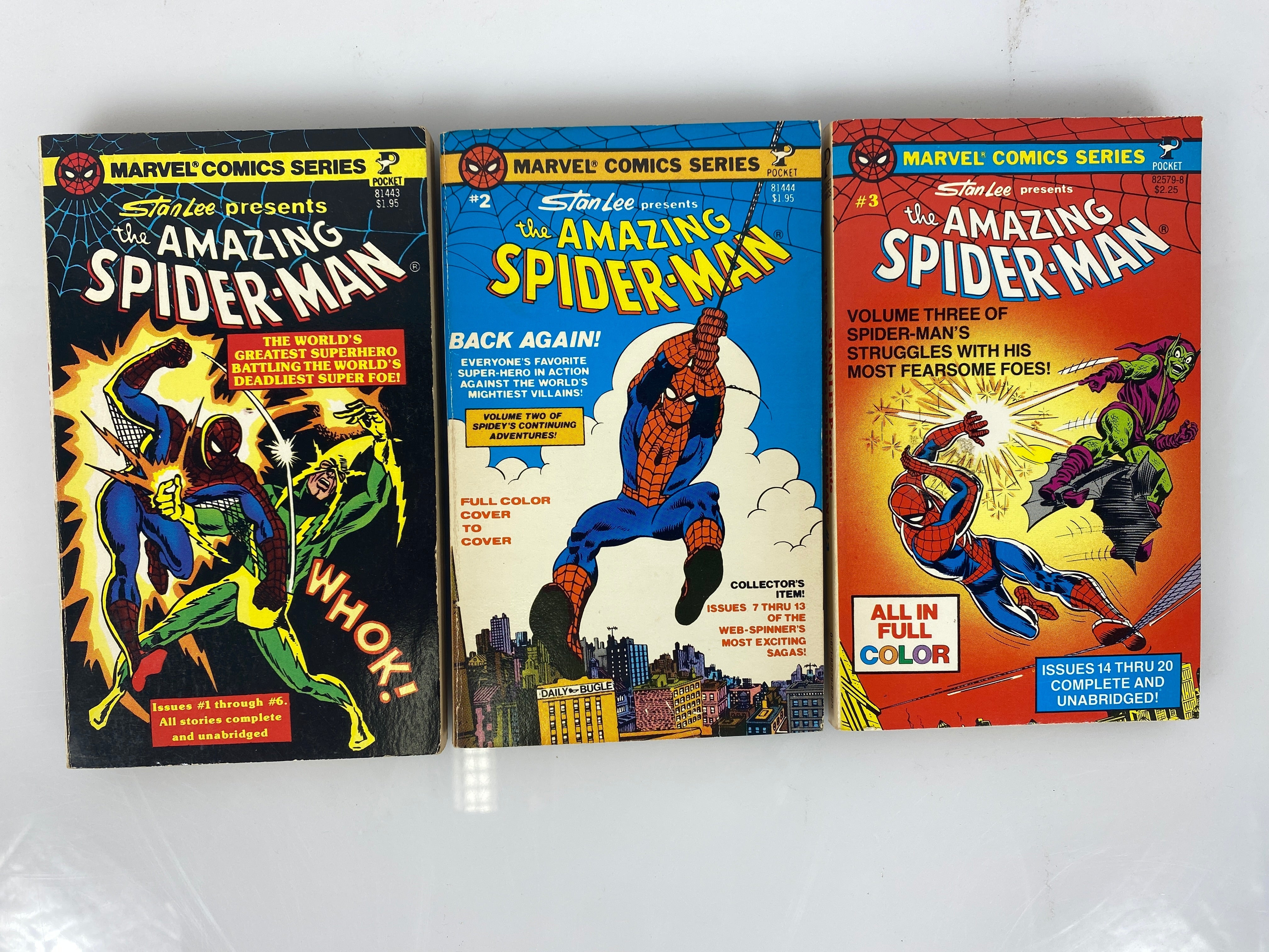 Lot of 3 Amazing Spider Man Vintage Paperbacks 1977-1979