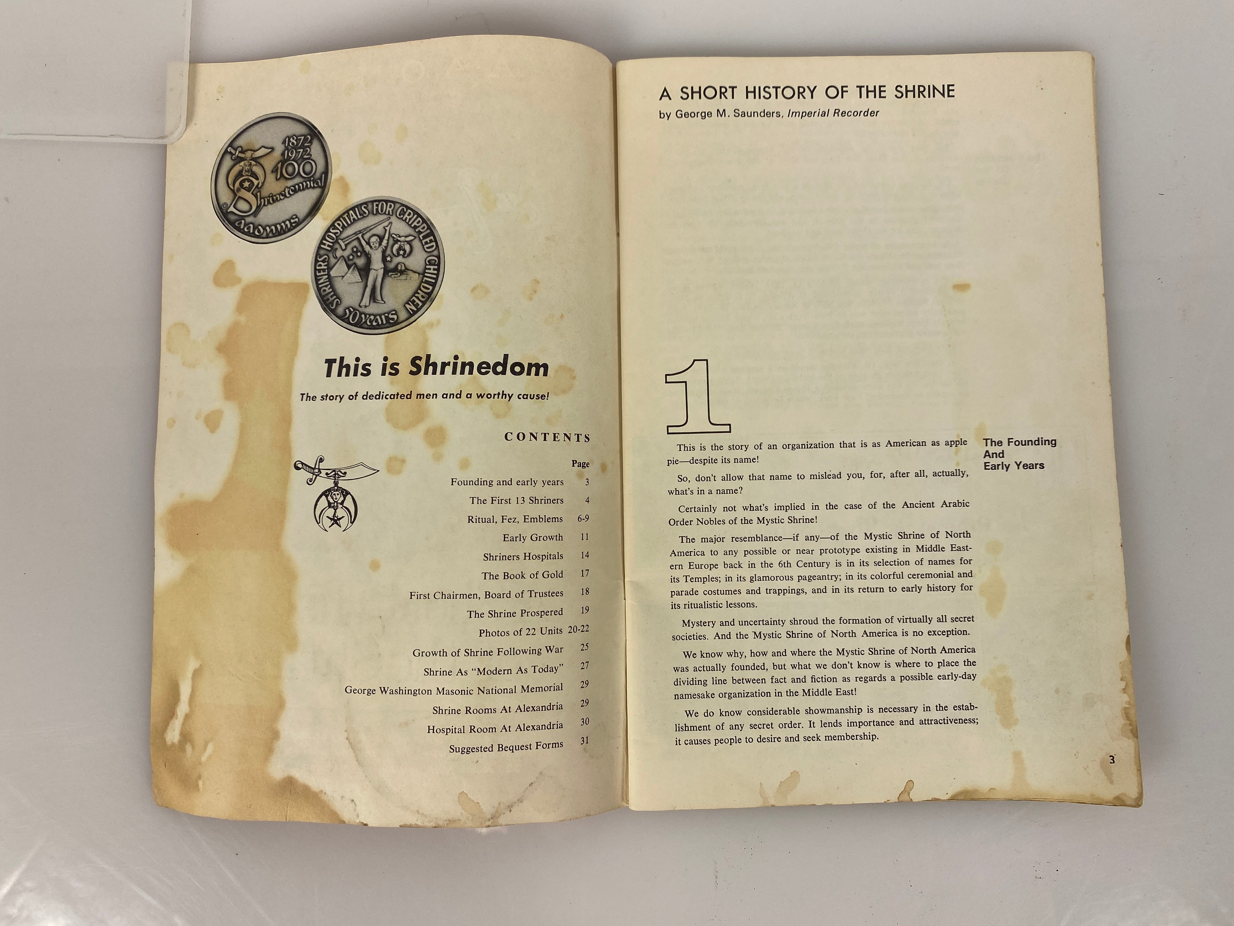 A Short History of the Shrine booklet  Freemason Ephemera