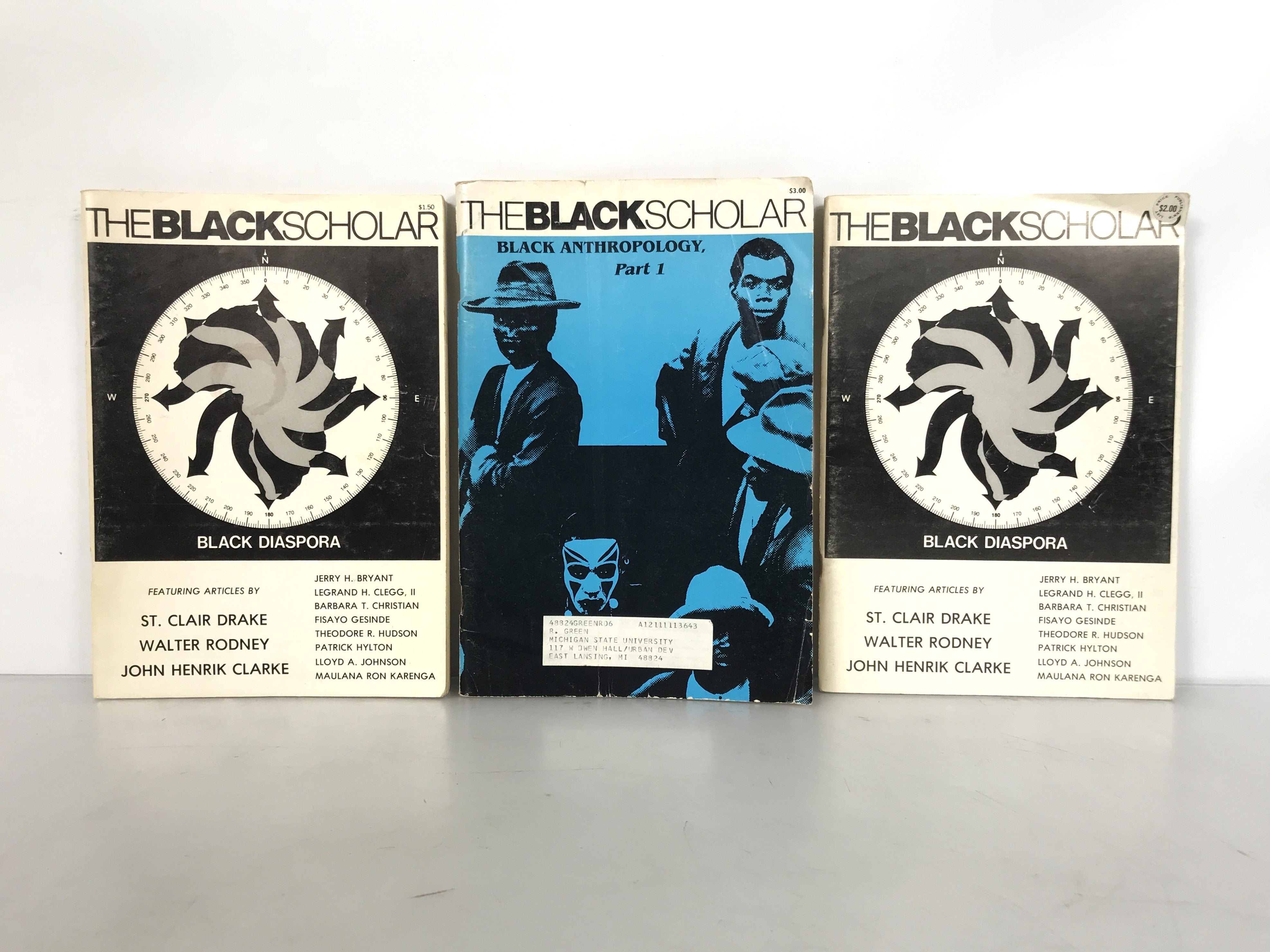 Lot of 3 The Black Scholar Magazine Sept 1975 and Sept/Oct 1980 SC