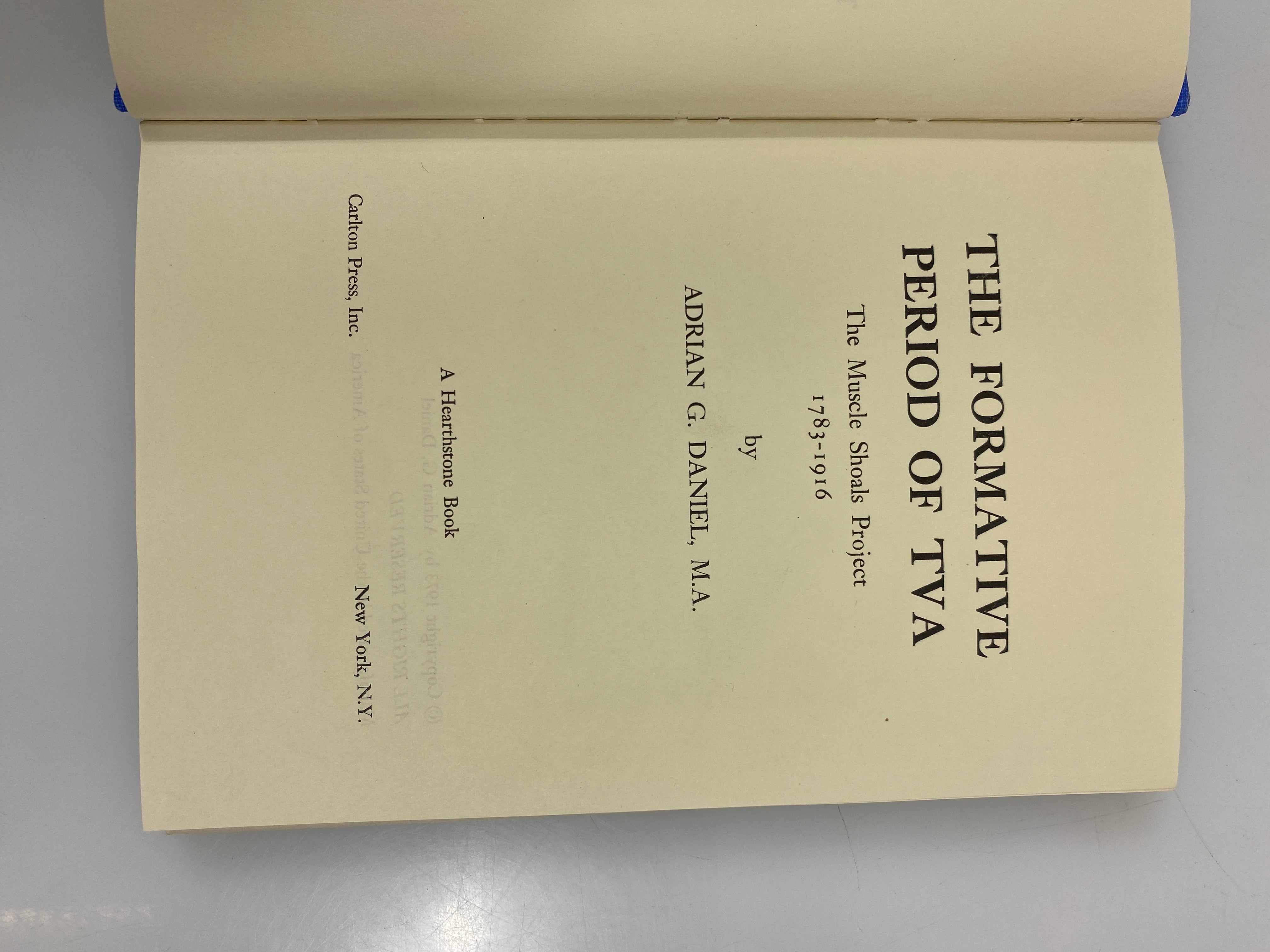 The Formative Period of TVA Daniel 1973 HCDJ